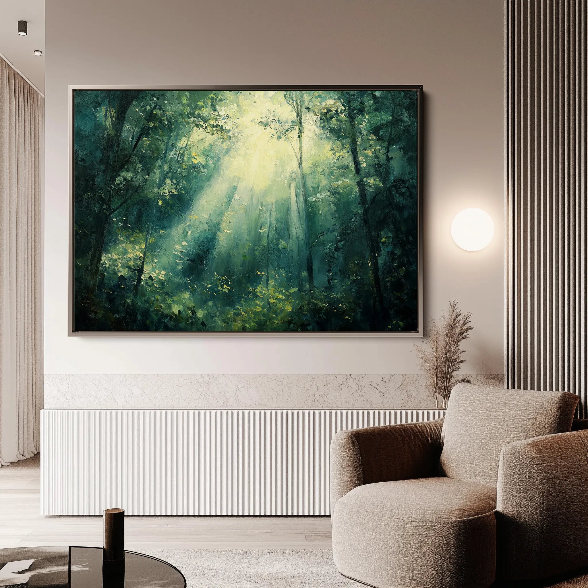 Landscape 384 Canvas Art 60 x 40 cm / Black