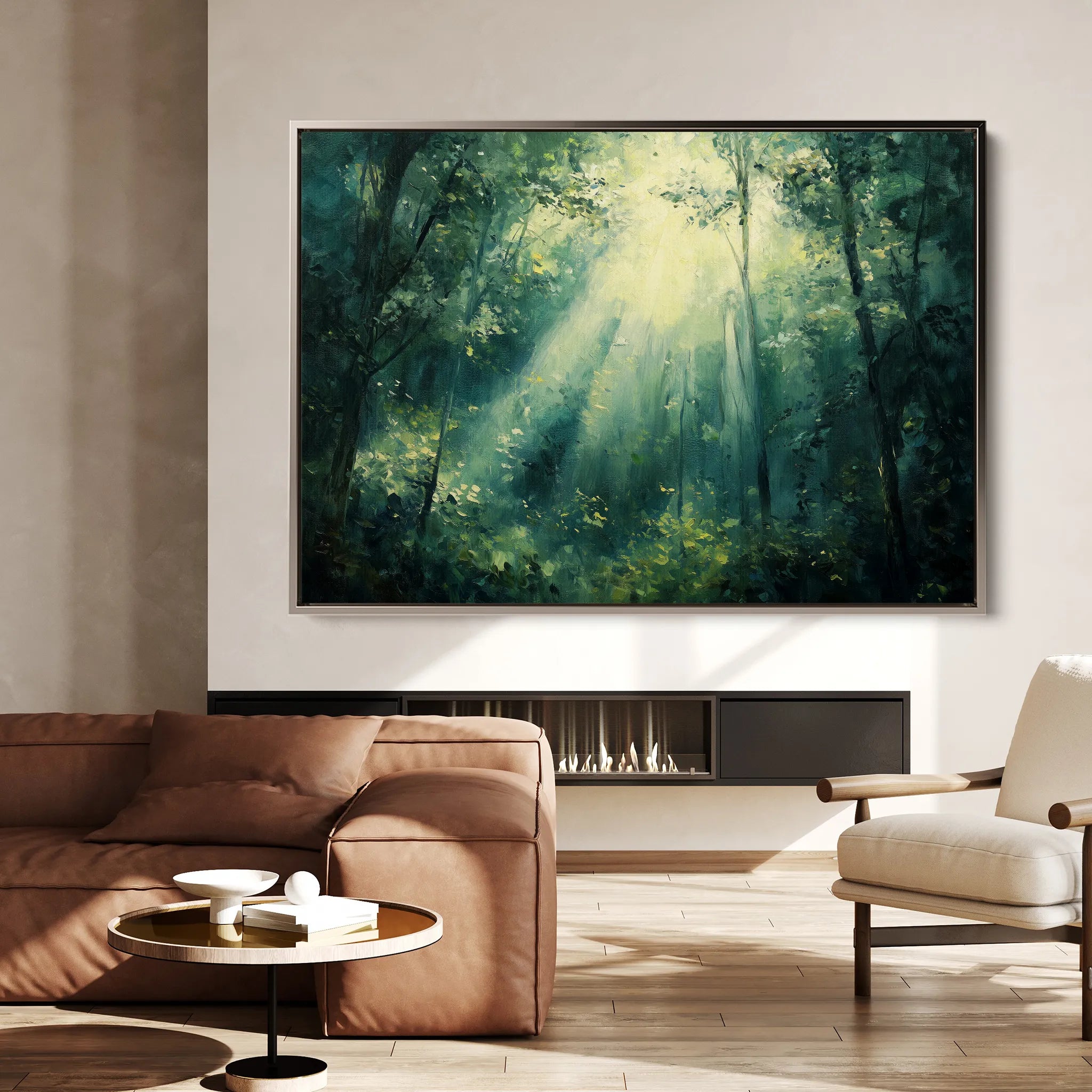 Landscape 384 Canvas Art 60 x 40 cm / Black
