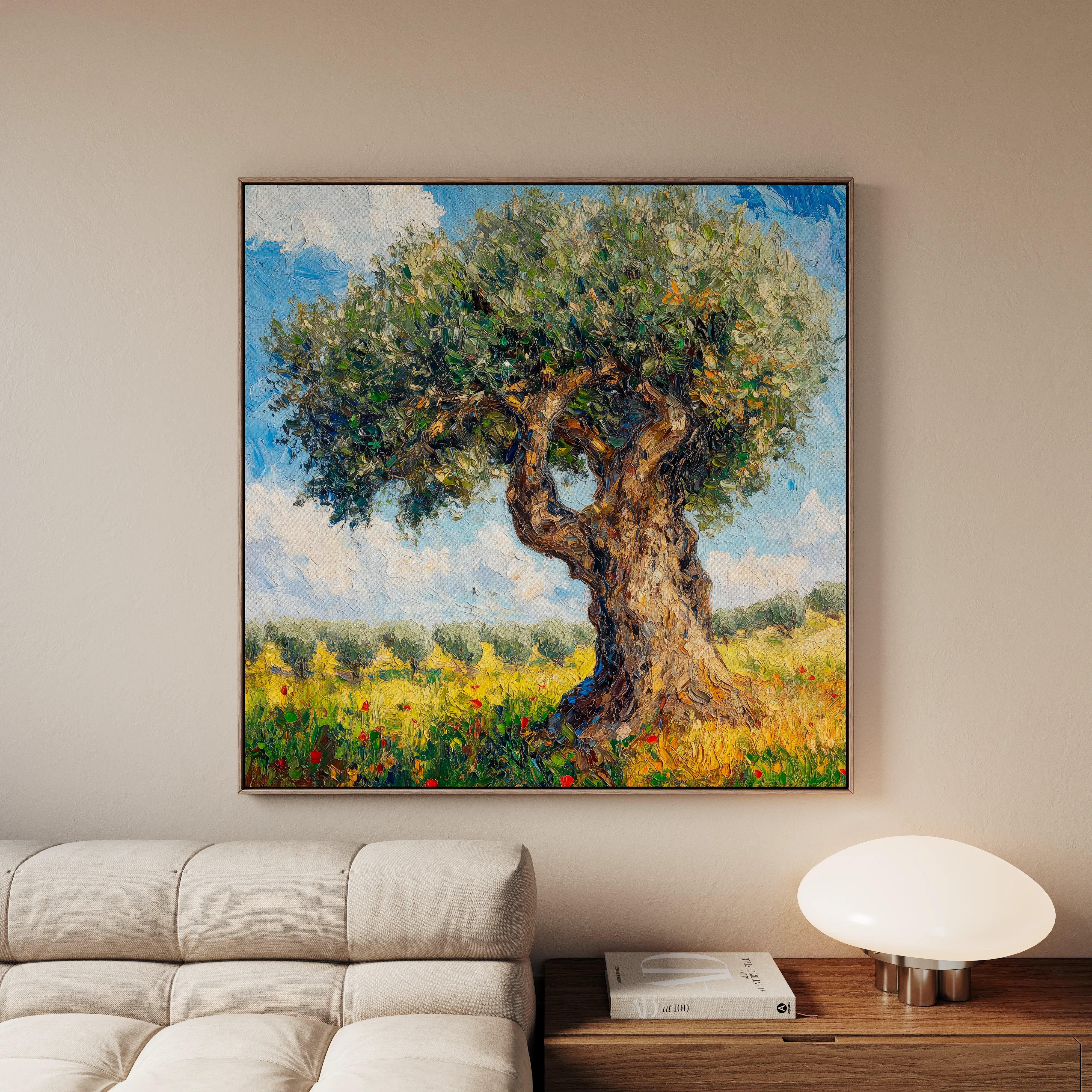 Landscape 385 Canvas Art 60 x 60 cm / Black
