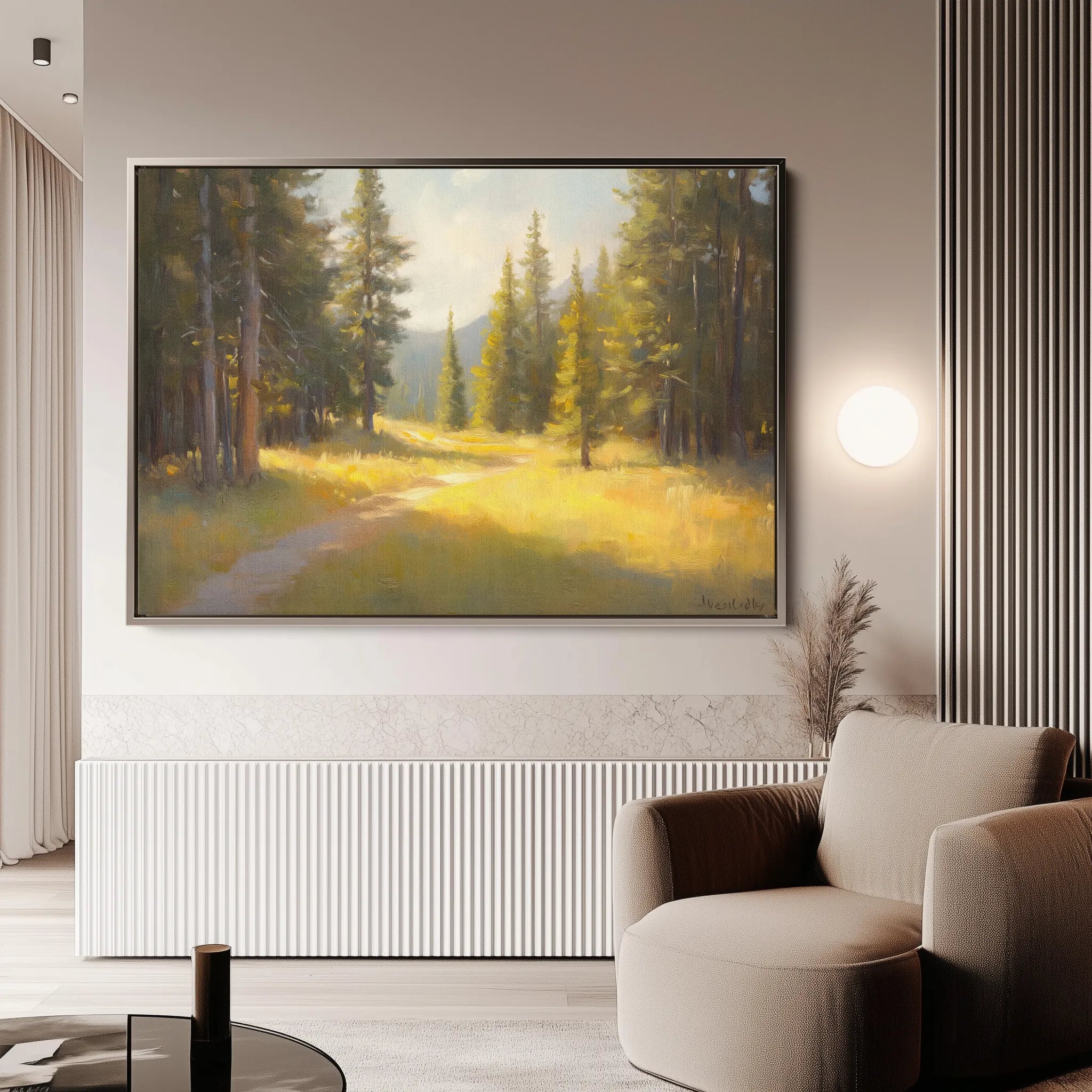 Landscape 387 Canvas Art 60 x 40 cm / Black