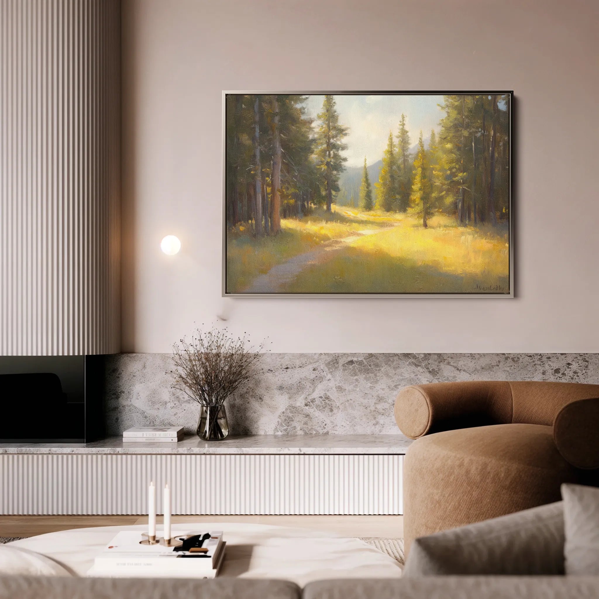 Landscape 387 Canvas Art 60 x 40 cm / Black