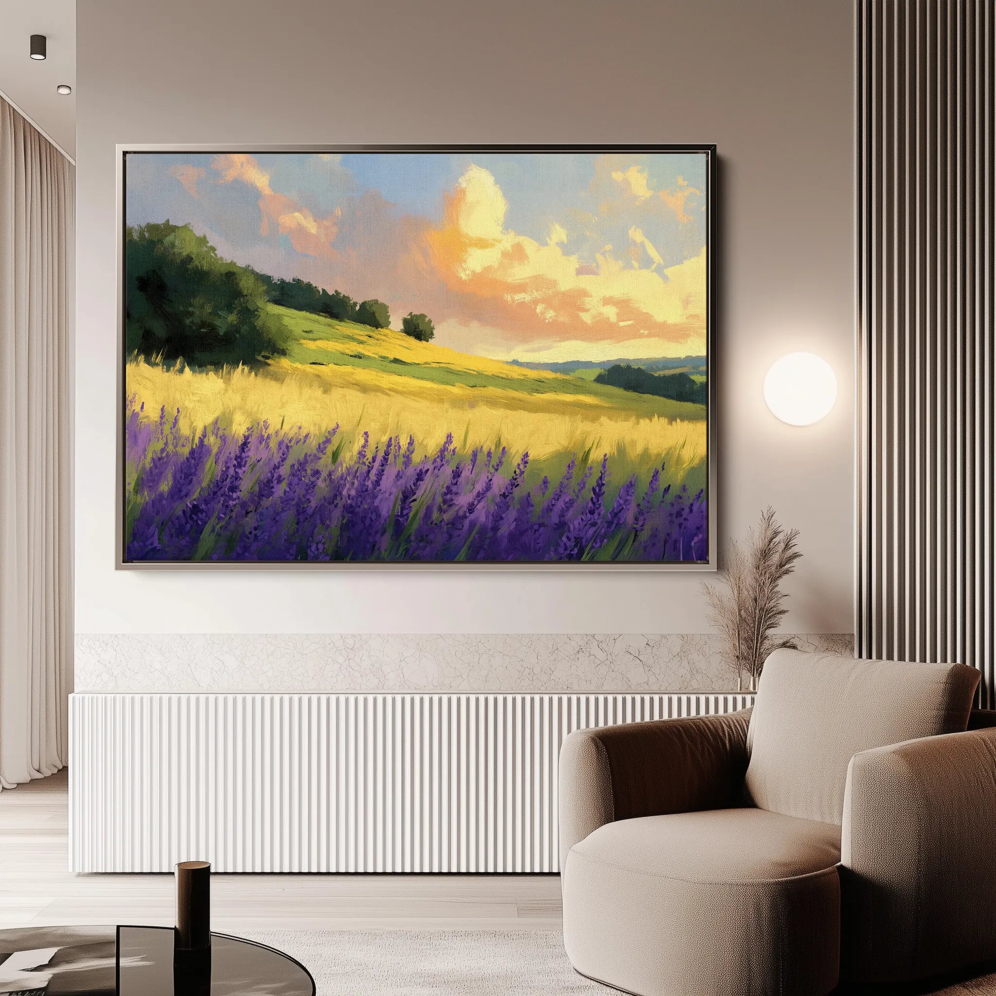 Landscape 389 Canvas Art 60 x 40 cm / Black