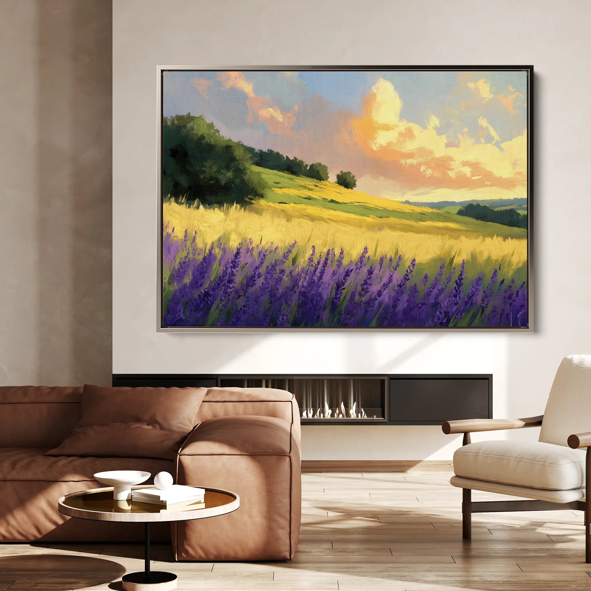 Landscape 389 Canvas Art 60 x 40 cm / Black