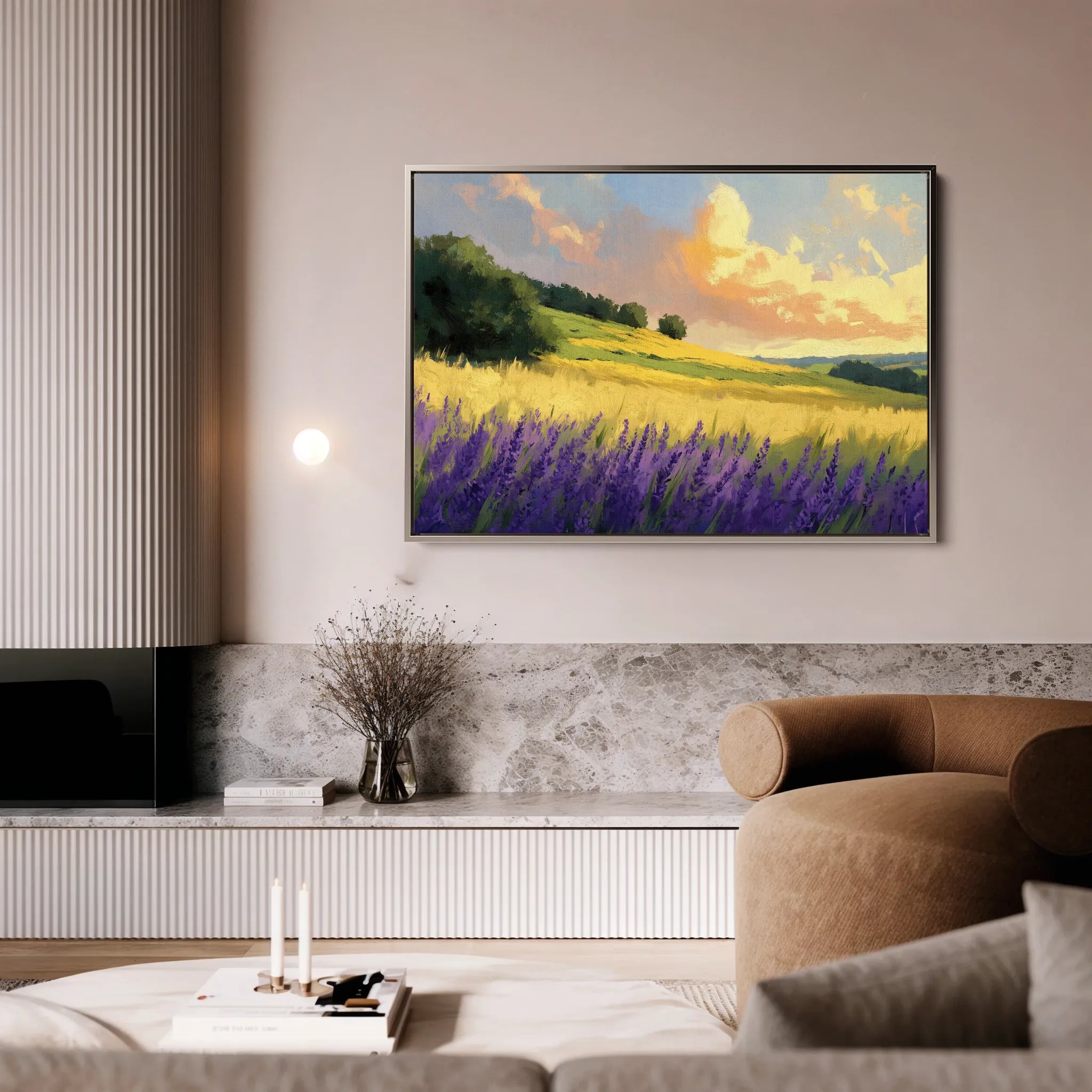 Landscape 389 Canvas Art 60 x 40 cm / Black
