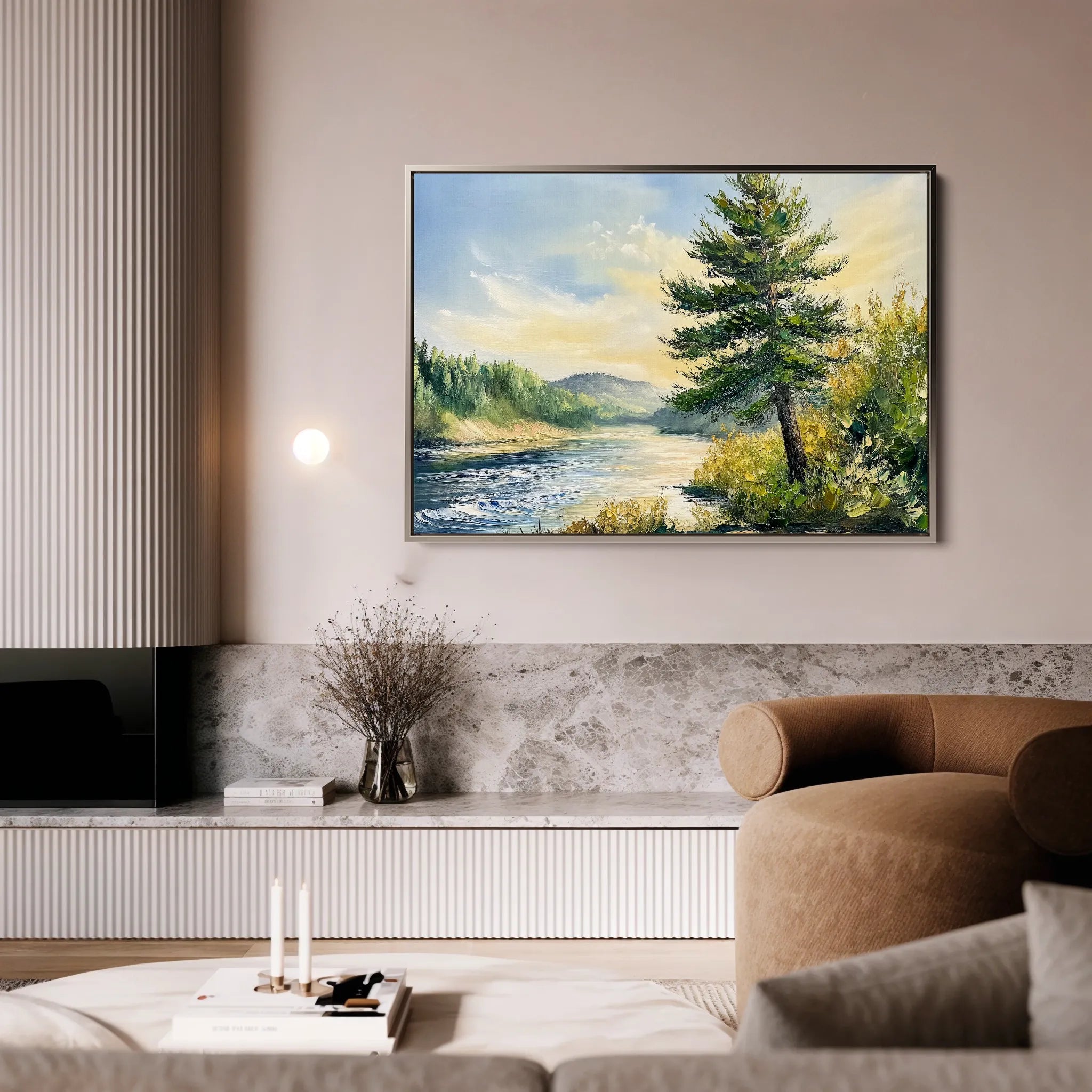 Landscape 392 Canvas Art 60 x 40 cm / Black