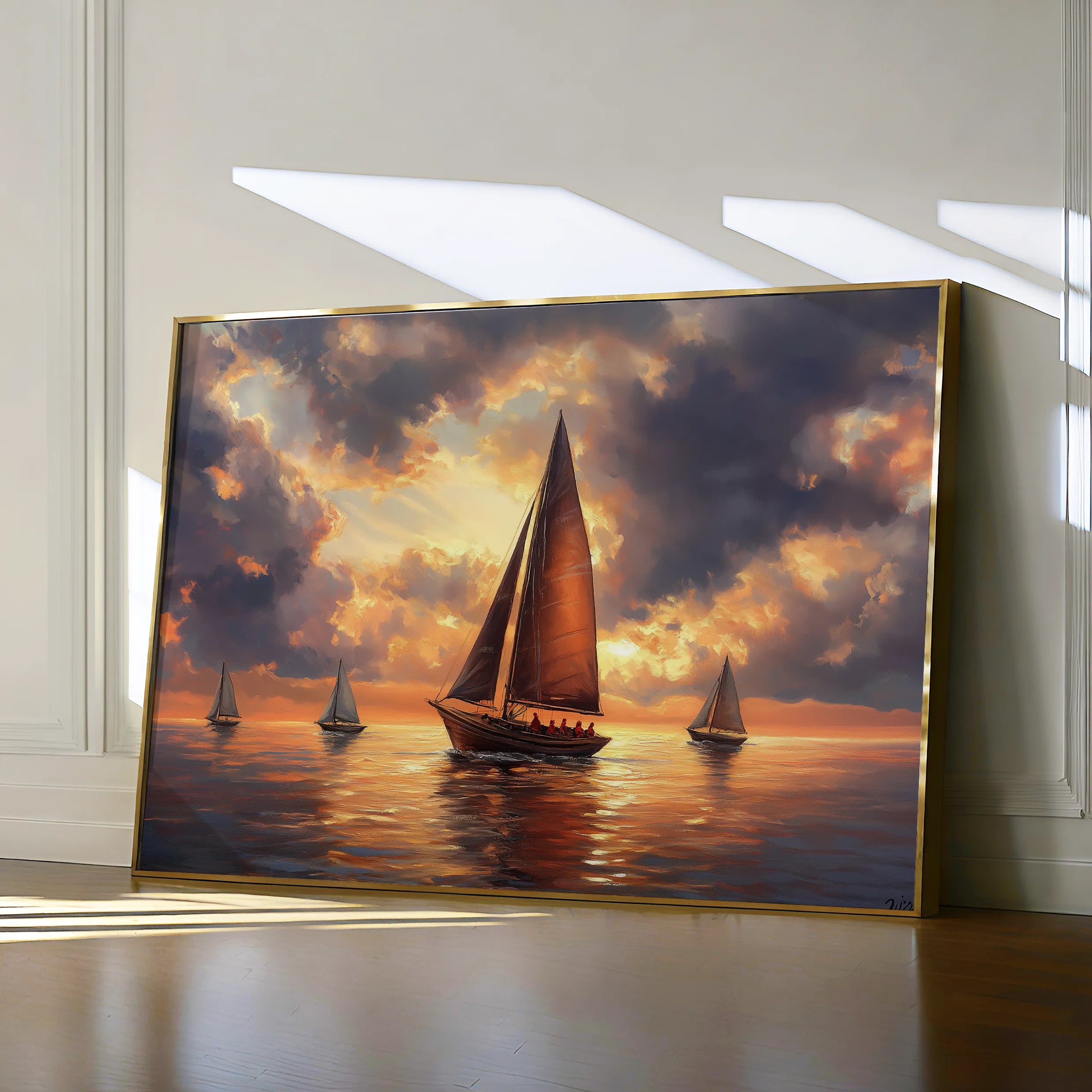 Landscape 393 Canvas Art 60 x 40 cm / Black
