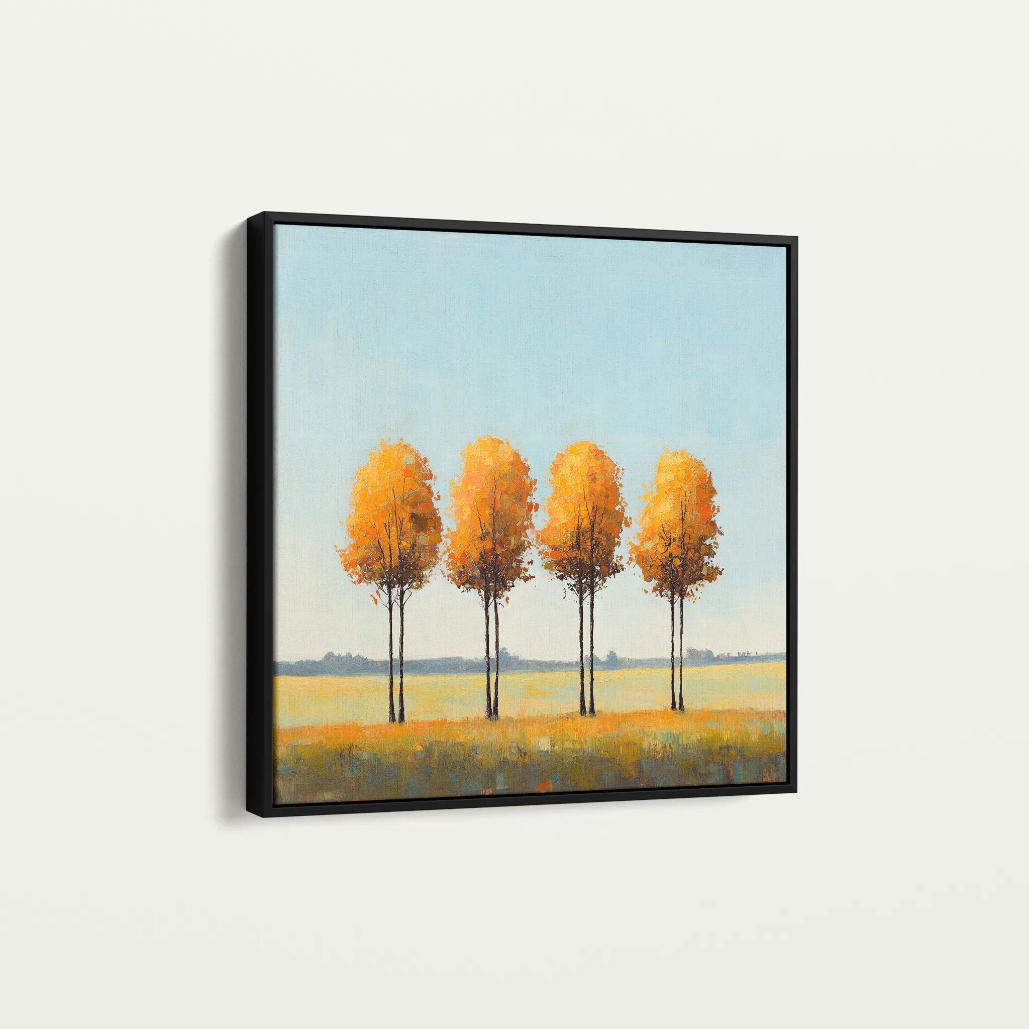 Landscape 394 Canvas Art 60 x 60 cm / Black