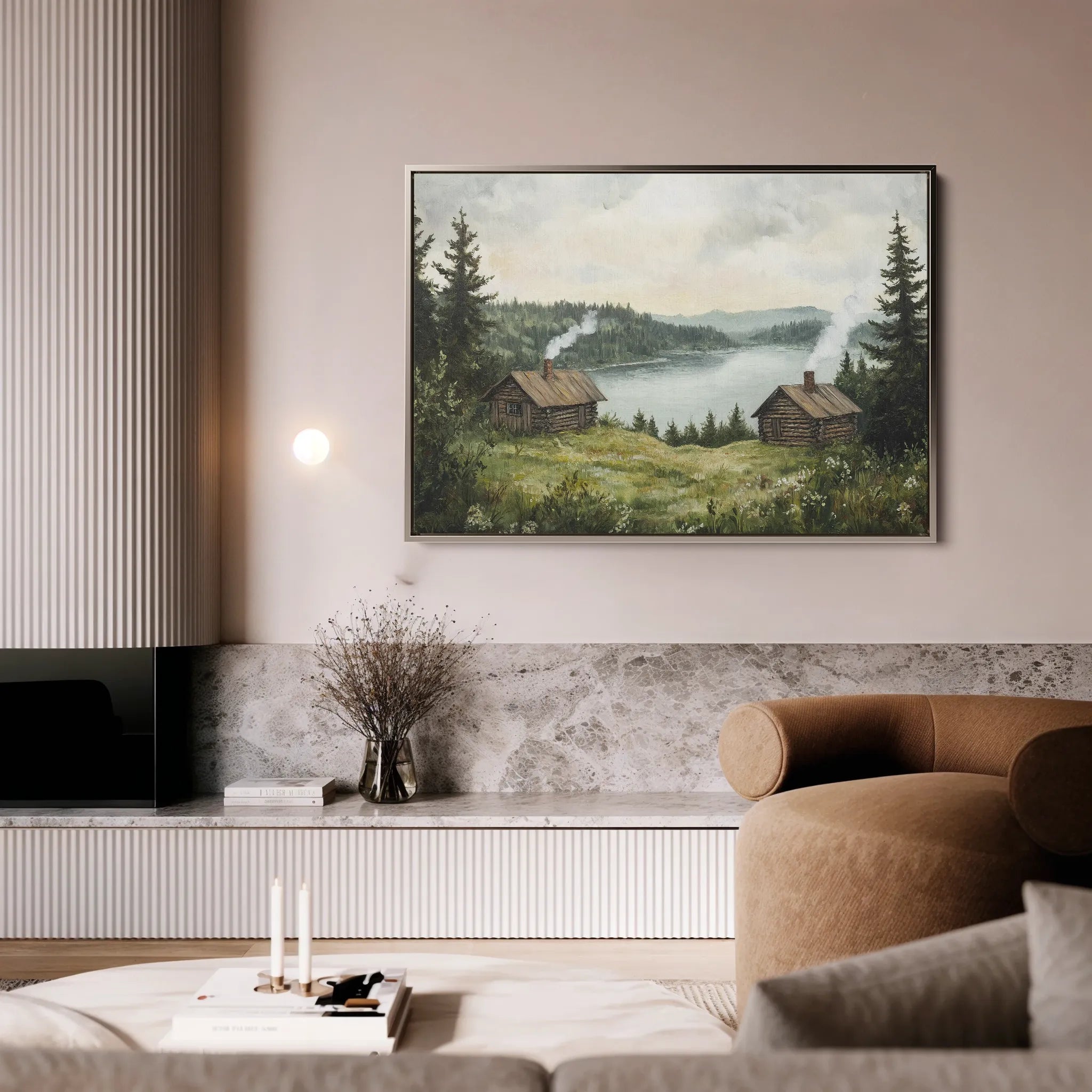 Landscape 395 Canvas Art 60 x 40 cm / Black