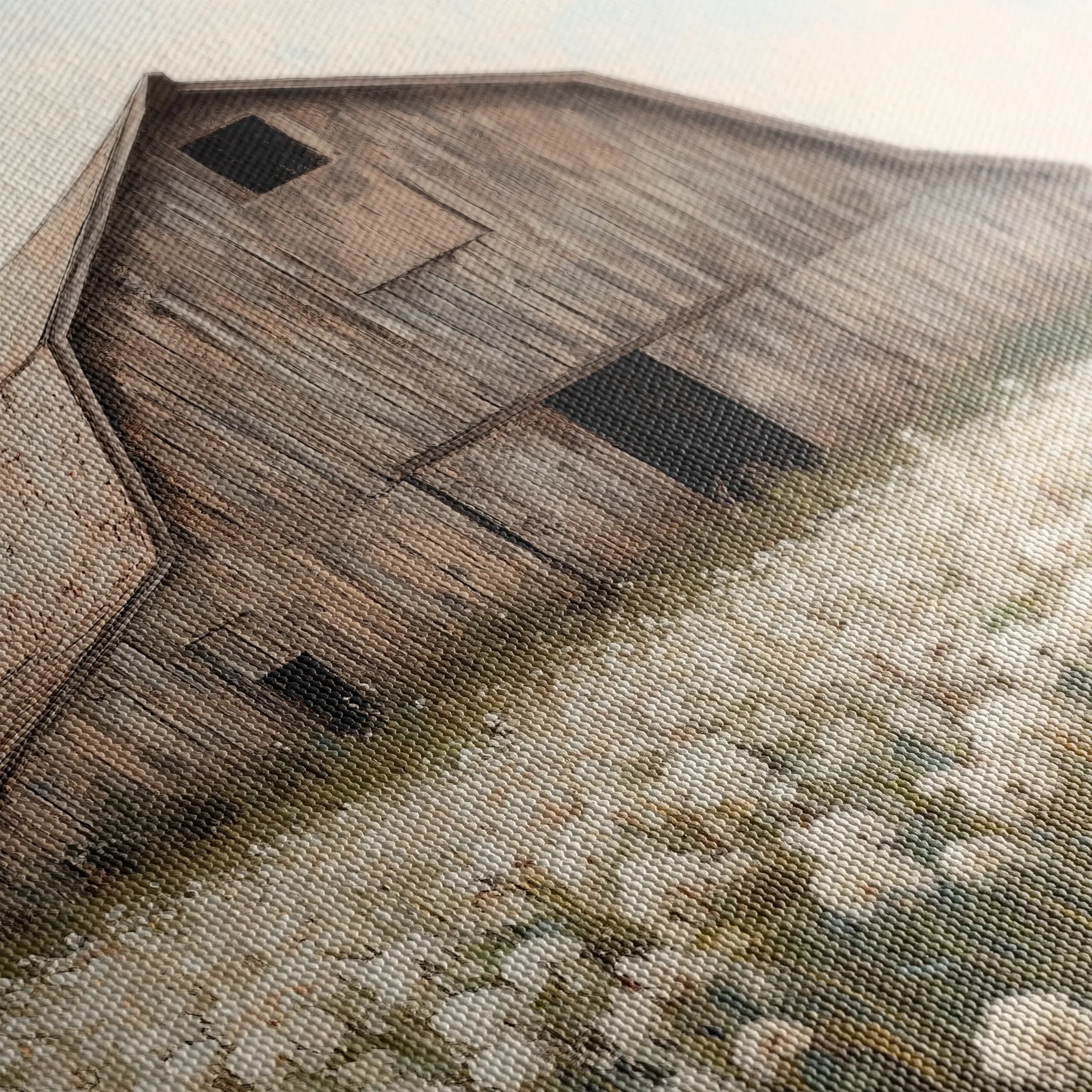 Landscape 397 Canvas Art 60 x 60 cm / Black