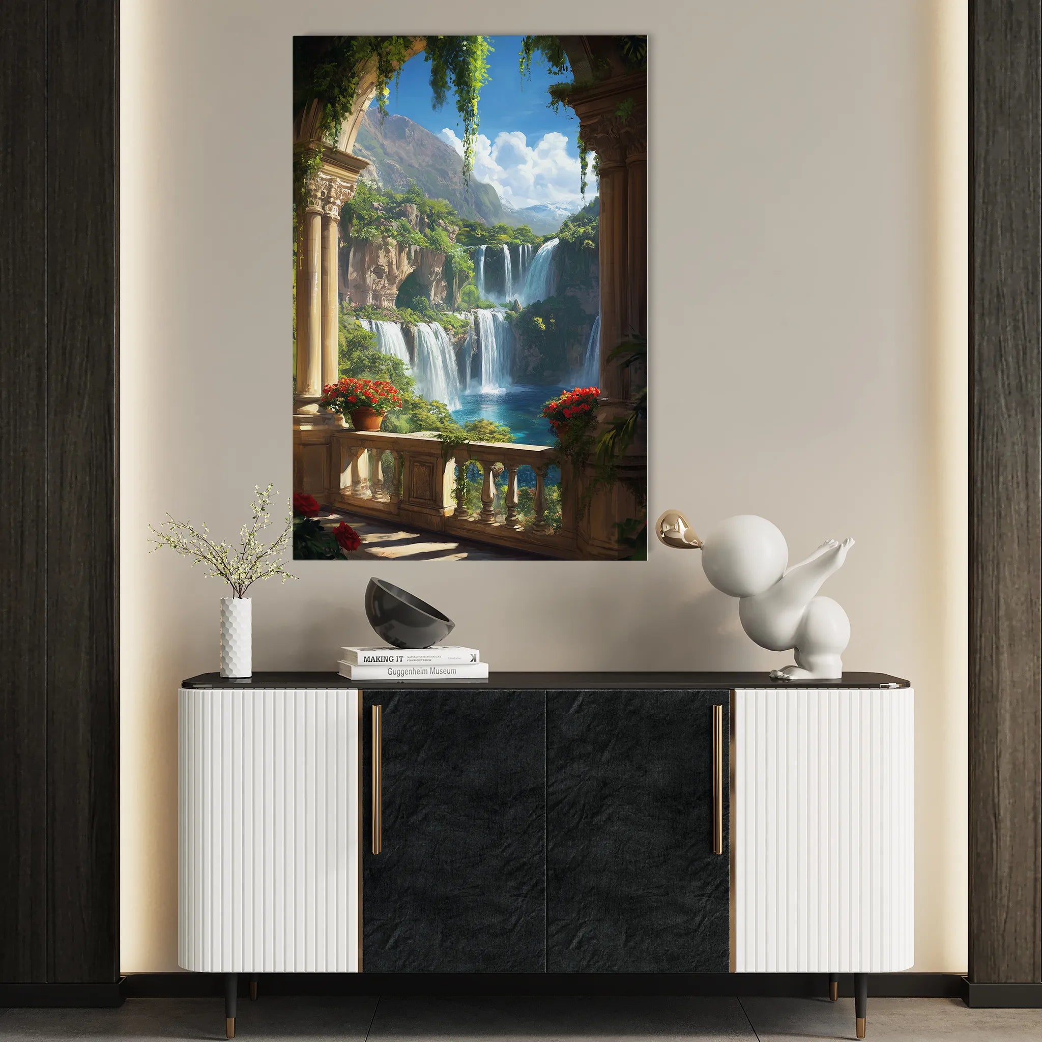 Landscape 399 Canvas Art 60 x 40 cm / Black