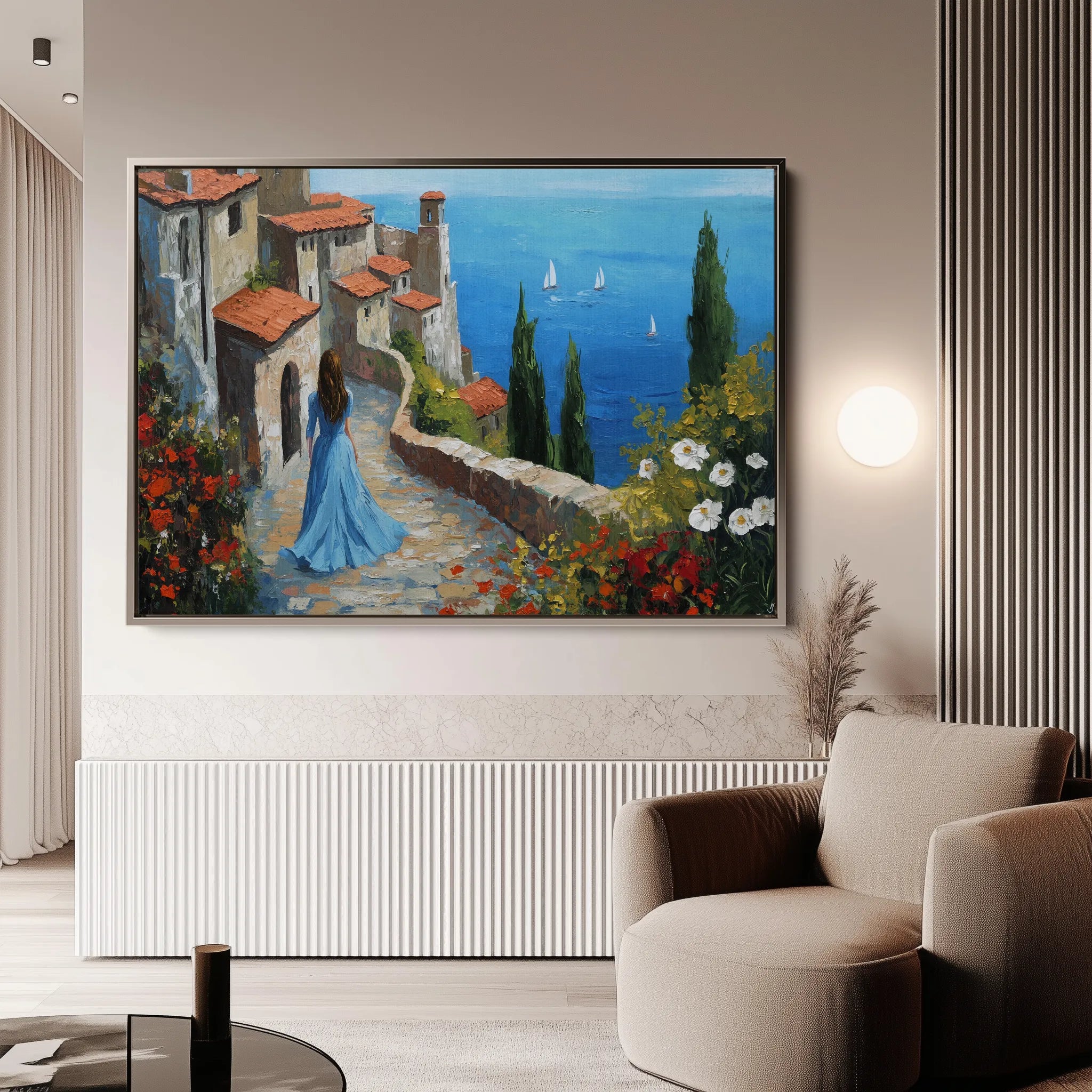 Landscape 400 Canvas Art 60 x 40 cm / Black