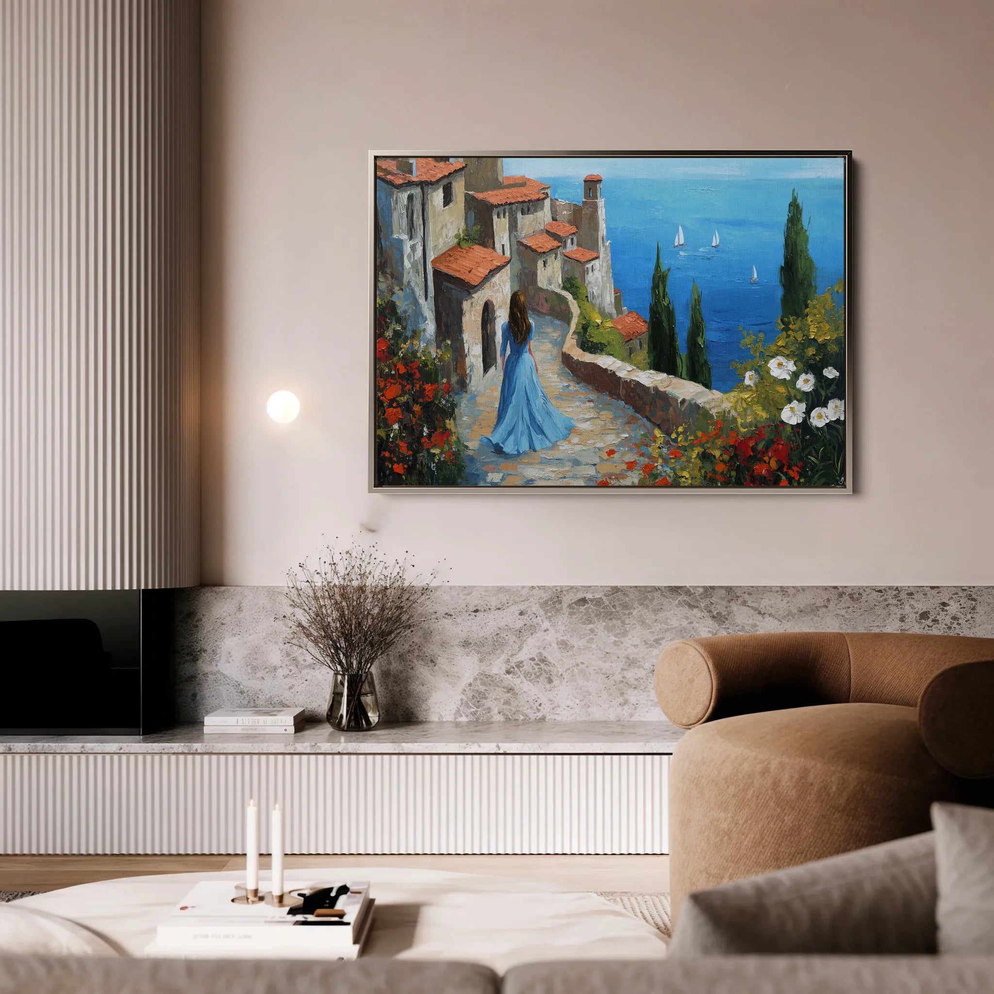 Landscape 400 Canvas Art 60 x 40 cm / Black