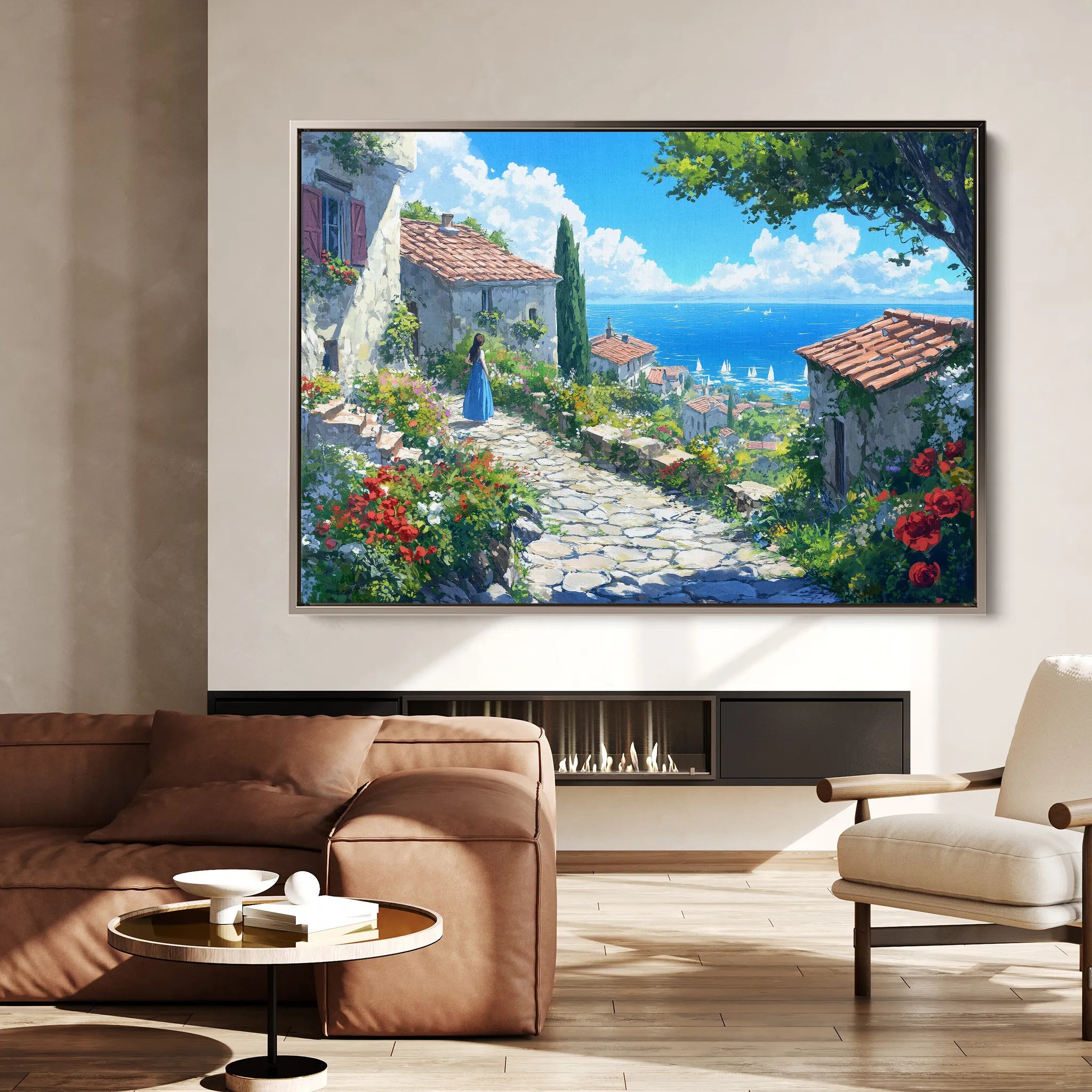 Landscape 401 Canvas Art 60 x 40 cm / Black
