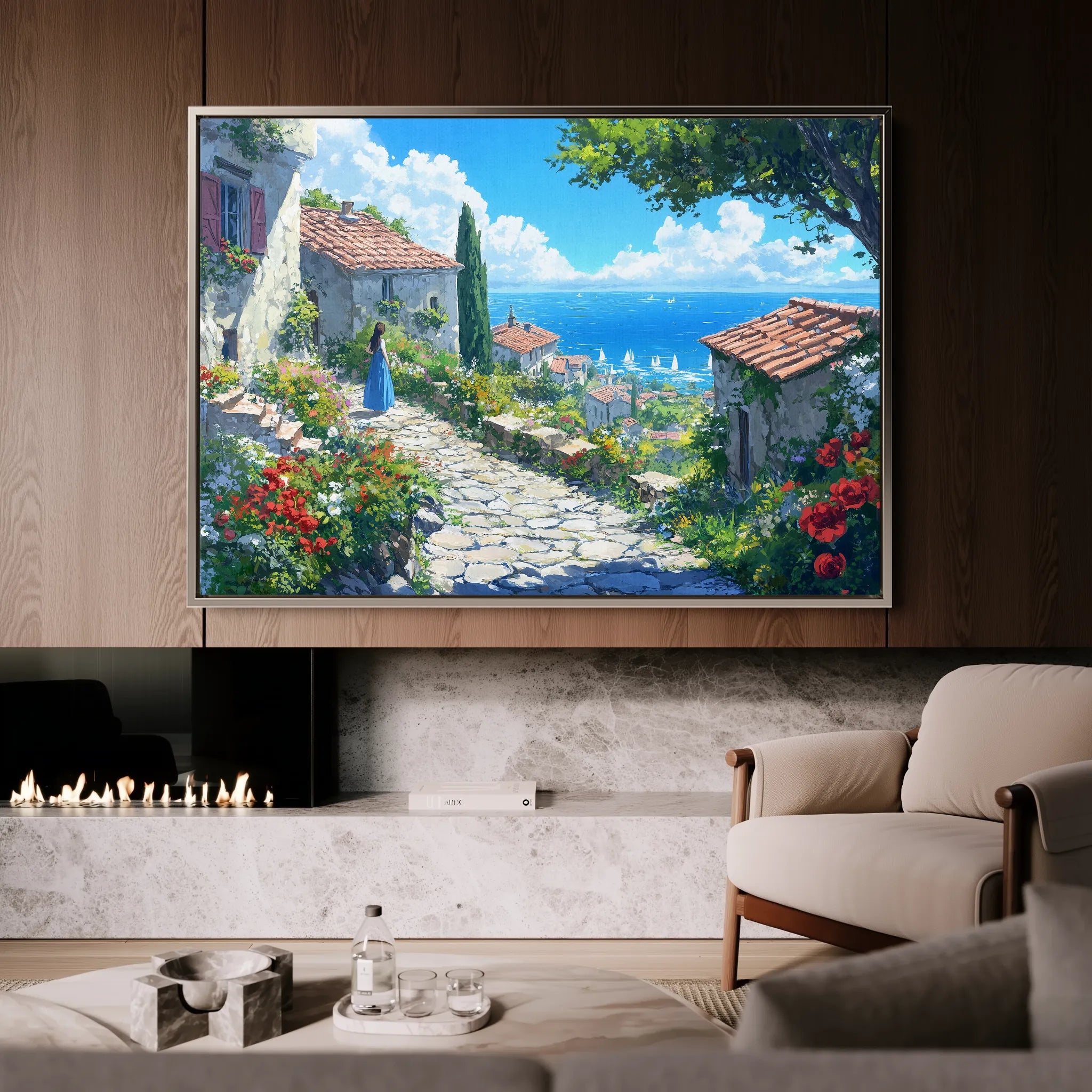 Landscape 401 Canvas Art 60 x 40 cm / Black