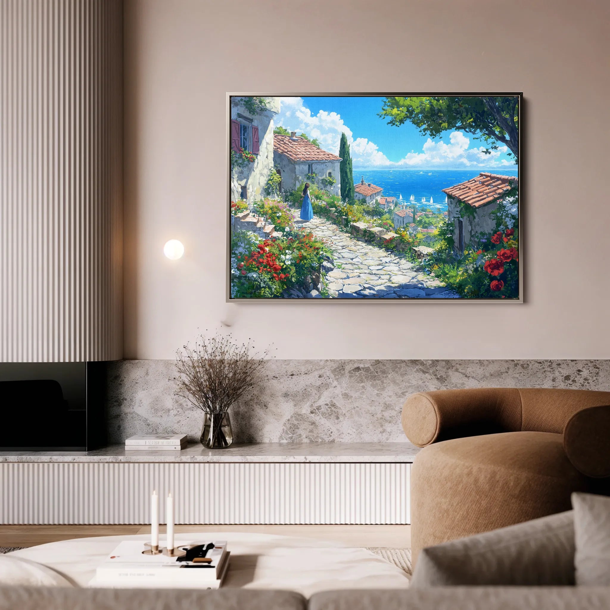 Landscape 401 Canvas Art 60 x 40 cm / Black