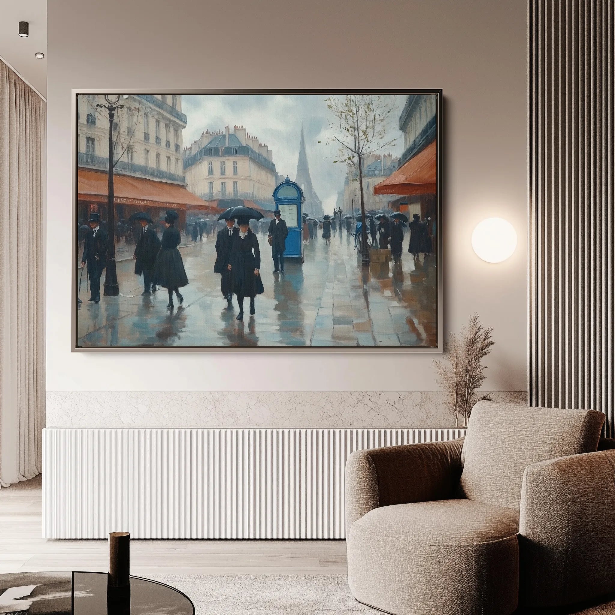 Landscape 402 Canvas Art 60 x 40 cm / Black