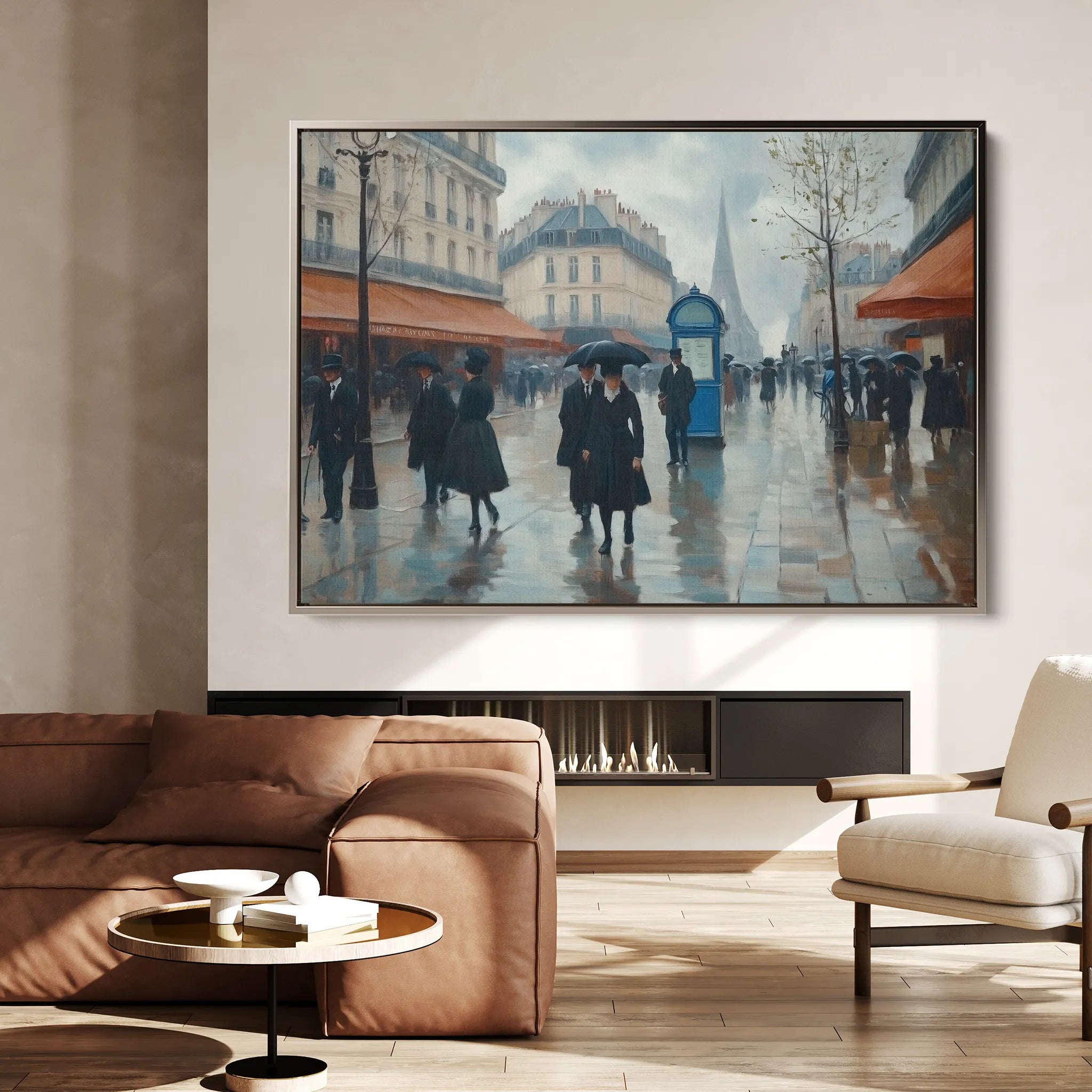 Landscape 402 Canvas Art 60 x 40 cm / Black