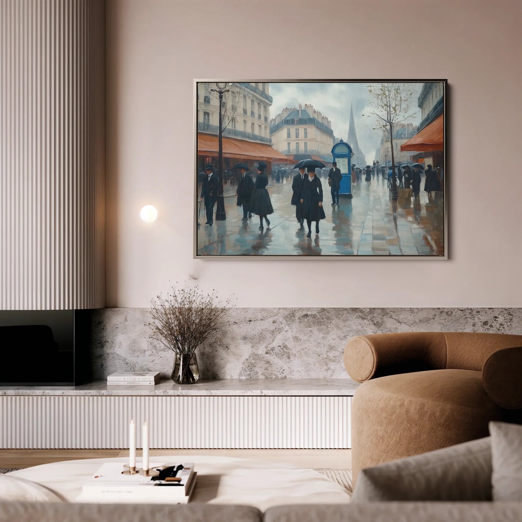 Landscape 402 Canvas Art 60 x 40 cm / Black