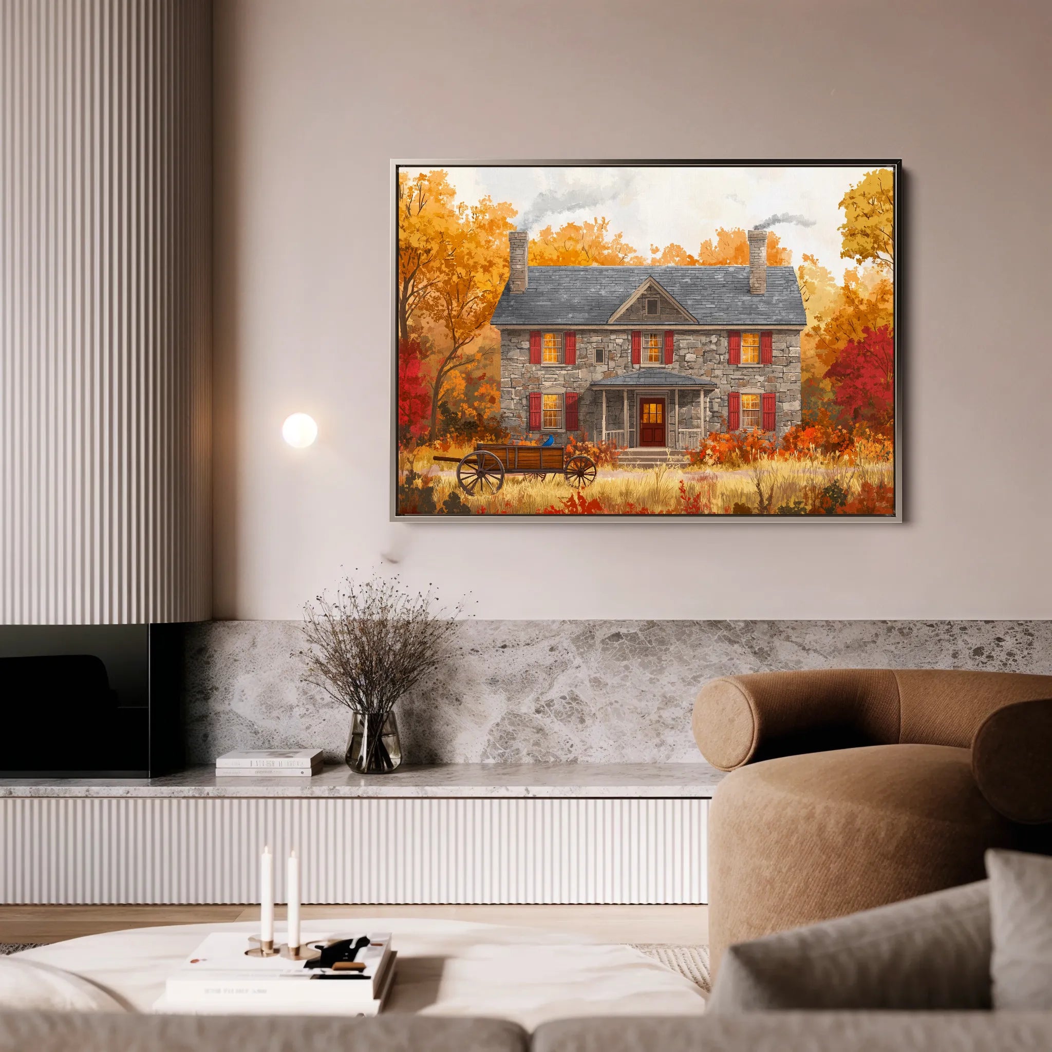 Landscape 403 Canvas Art 60 x 40 cm / Black