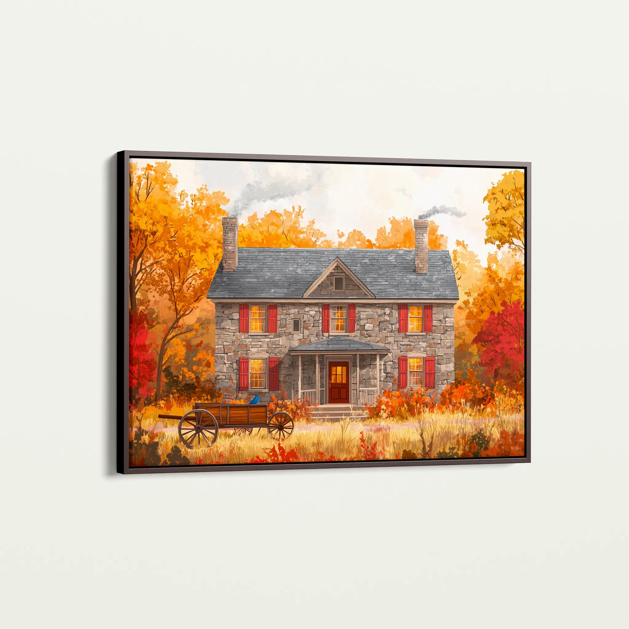 Landscape 403 Canvas Art 60 x 40 cm / Black