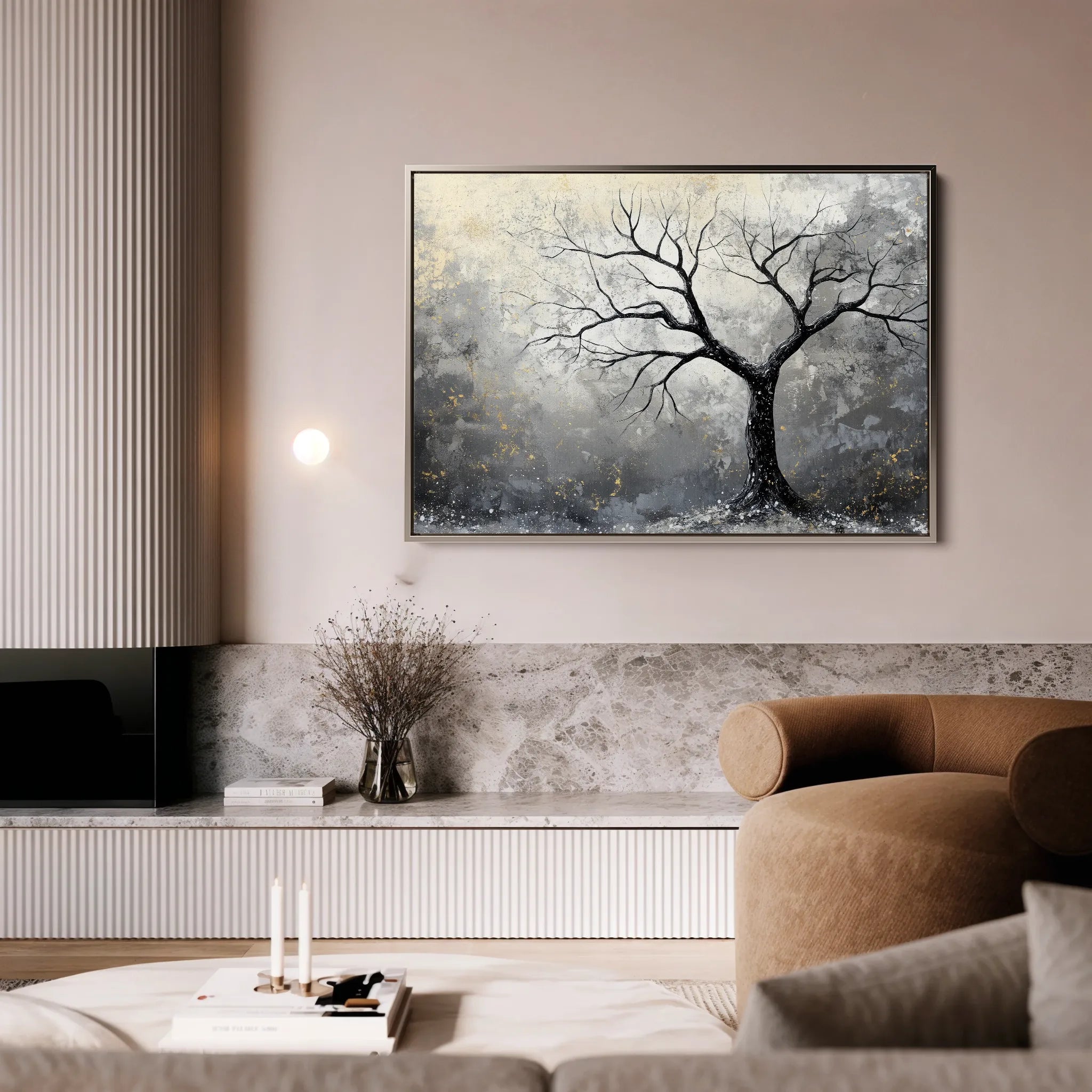 Landscape 404 Canvas Art 60 x 40 cm / Black