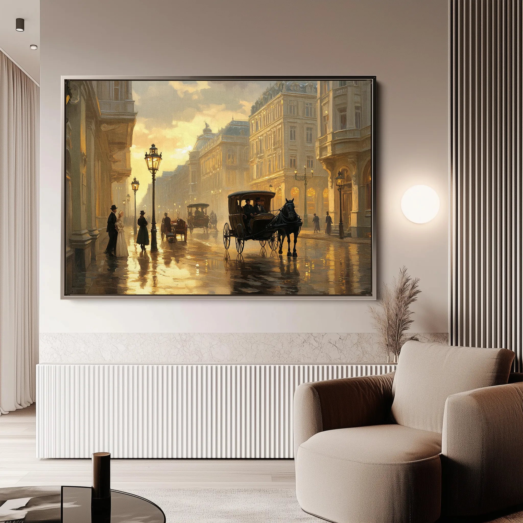 Landscape 405 Canvas Art 60 x 40 cm / Black
