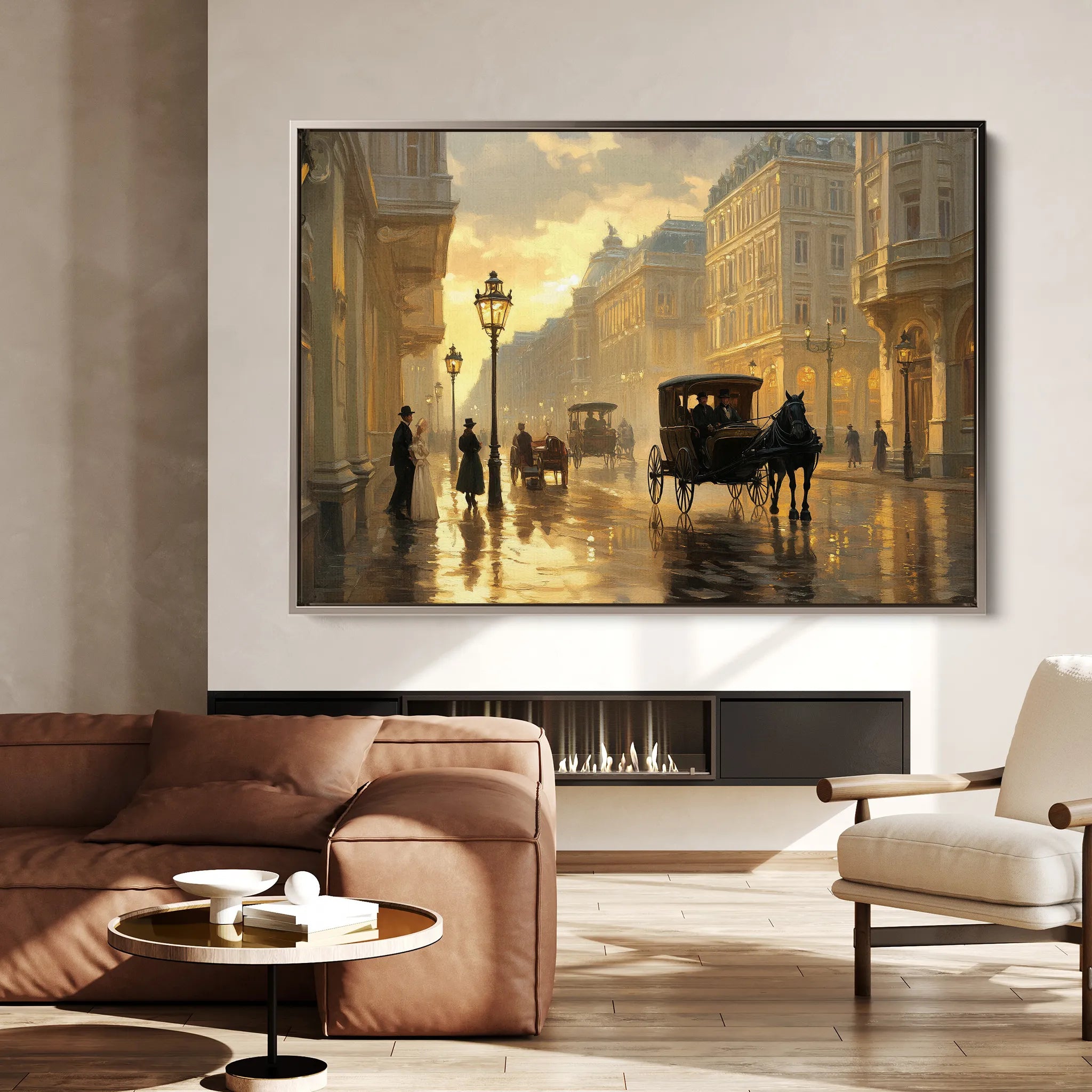 Landscape 405 Canvas Art 60 x 40 cm / Black