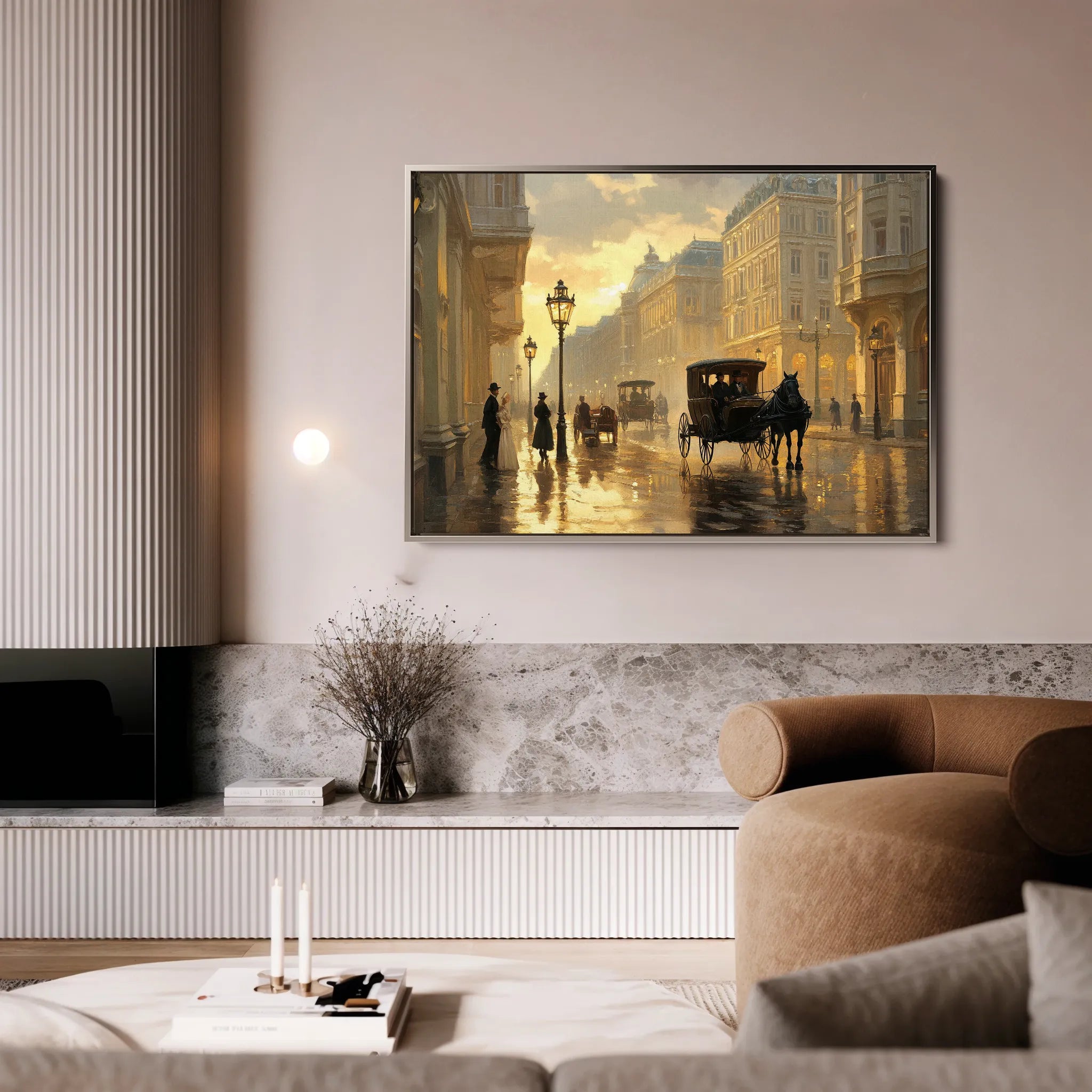 Landscape 405 Canvas Art 60 x 40 cm / Black