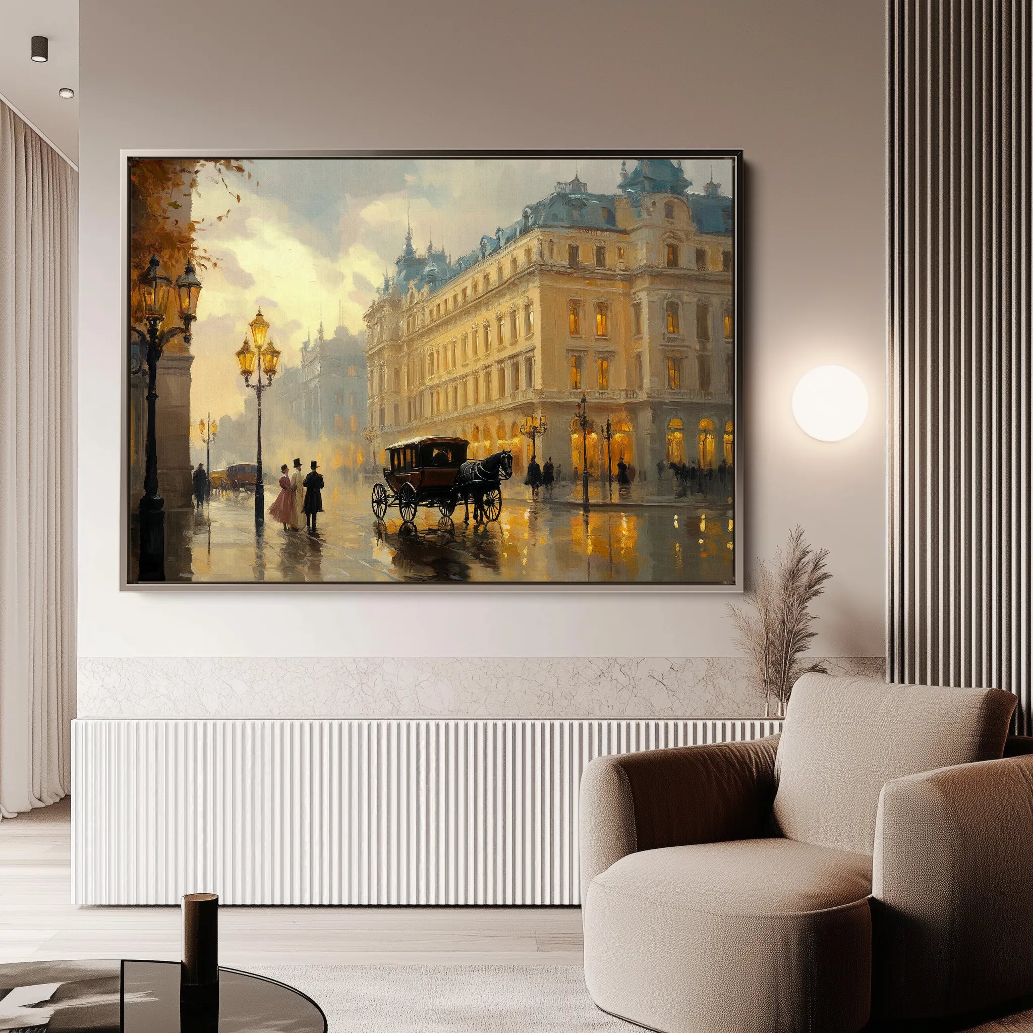 Landscape 406 Canvas Art 60 x 40 cm / Black
