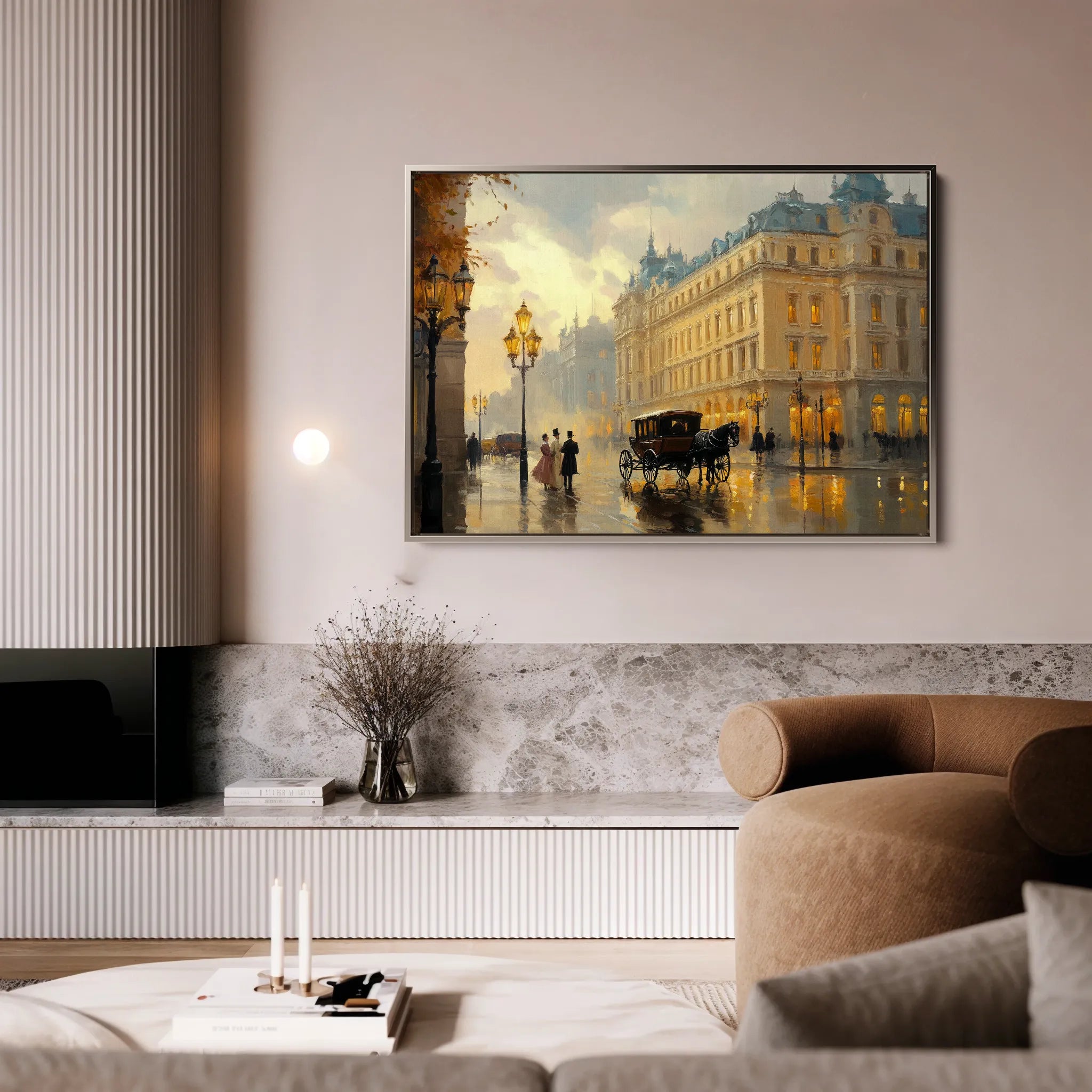 Landscape 406 Canvas Art 60 x 40 cm / Black