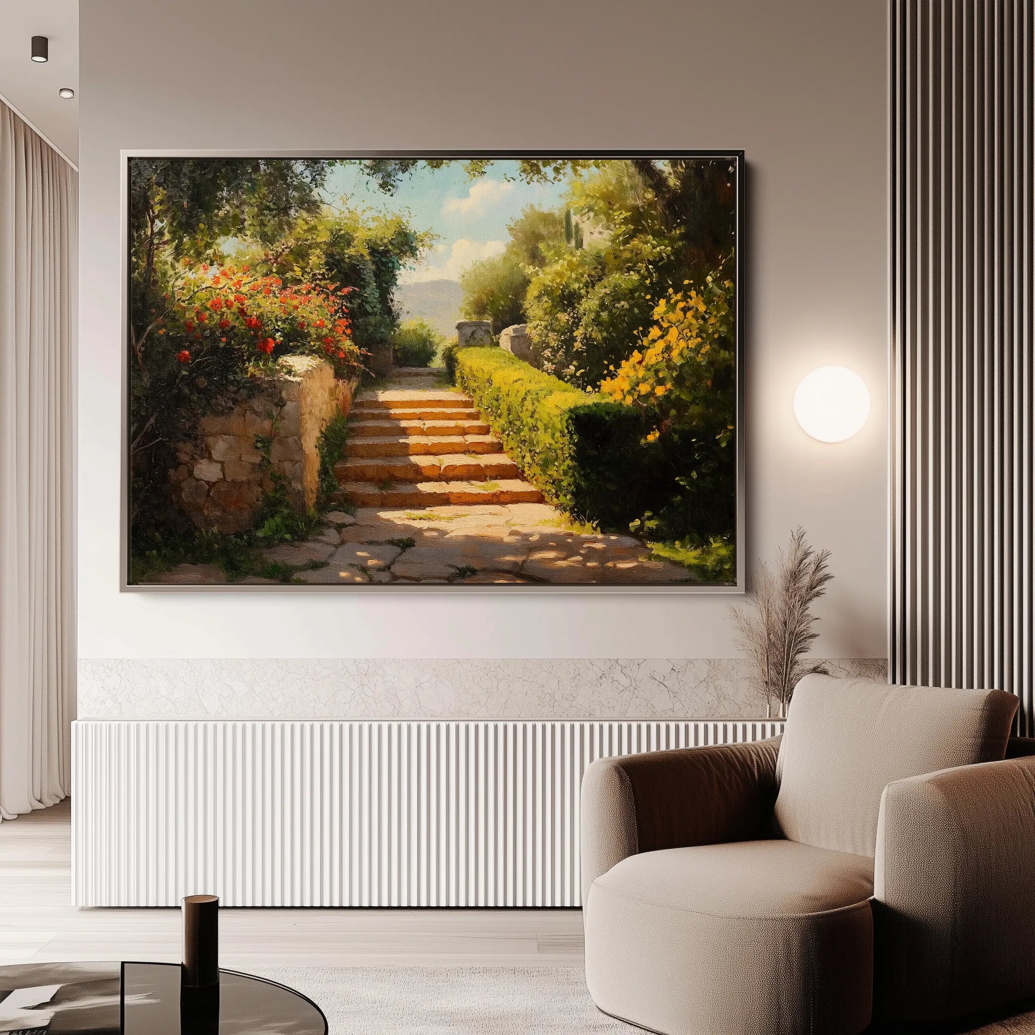 Landscape 408 Canvas Art 60 x 40 cm / Black