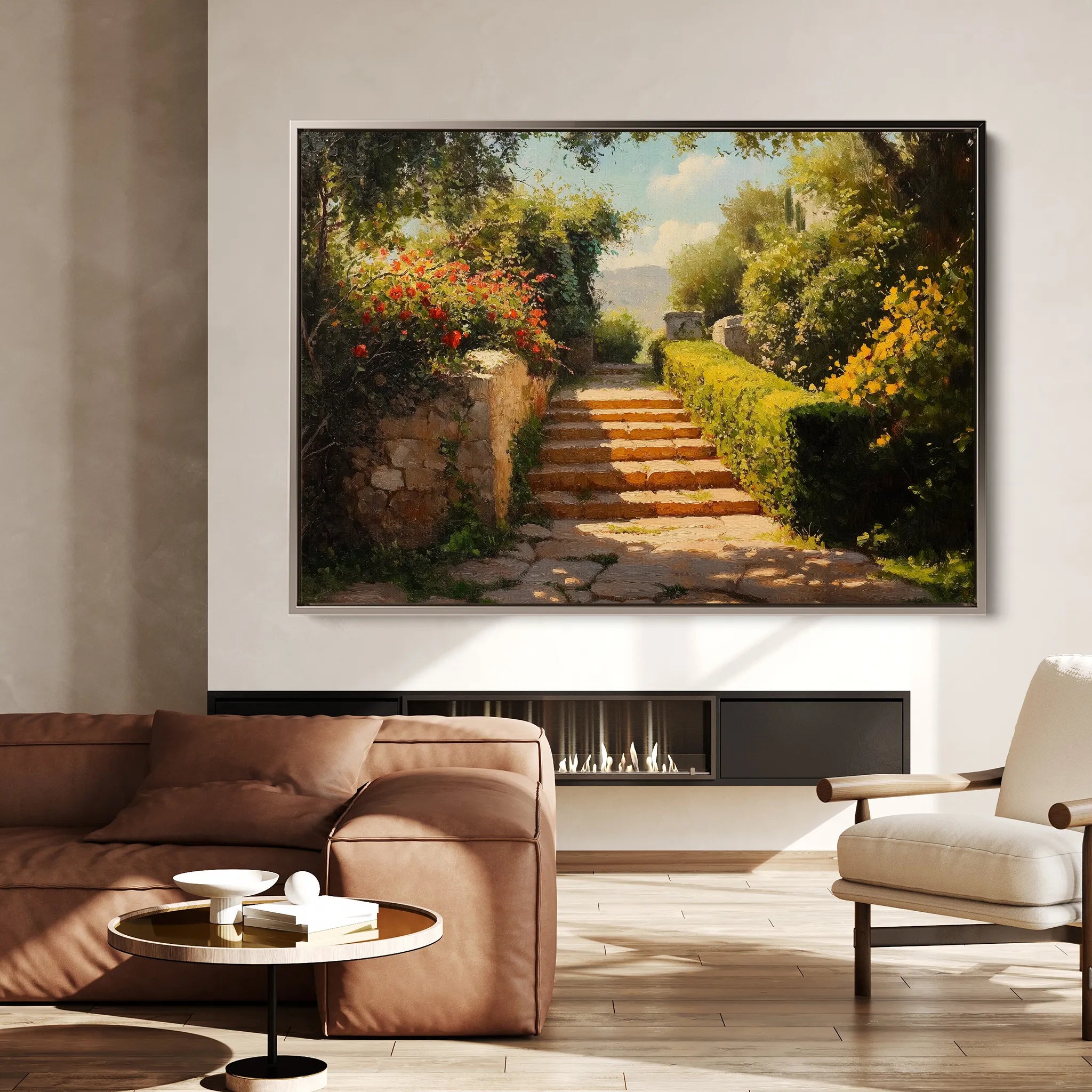 Landscape 408 Canvas Art 60 x 40 cm / Black