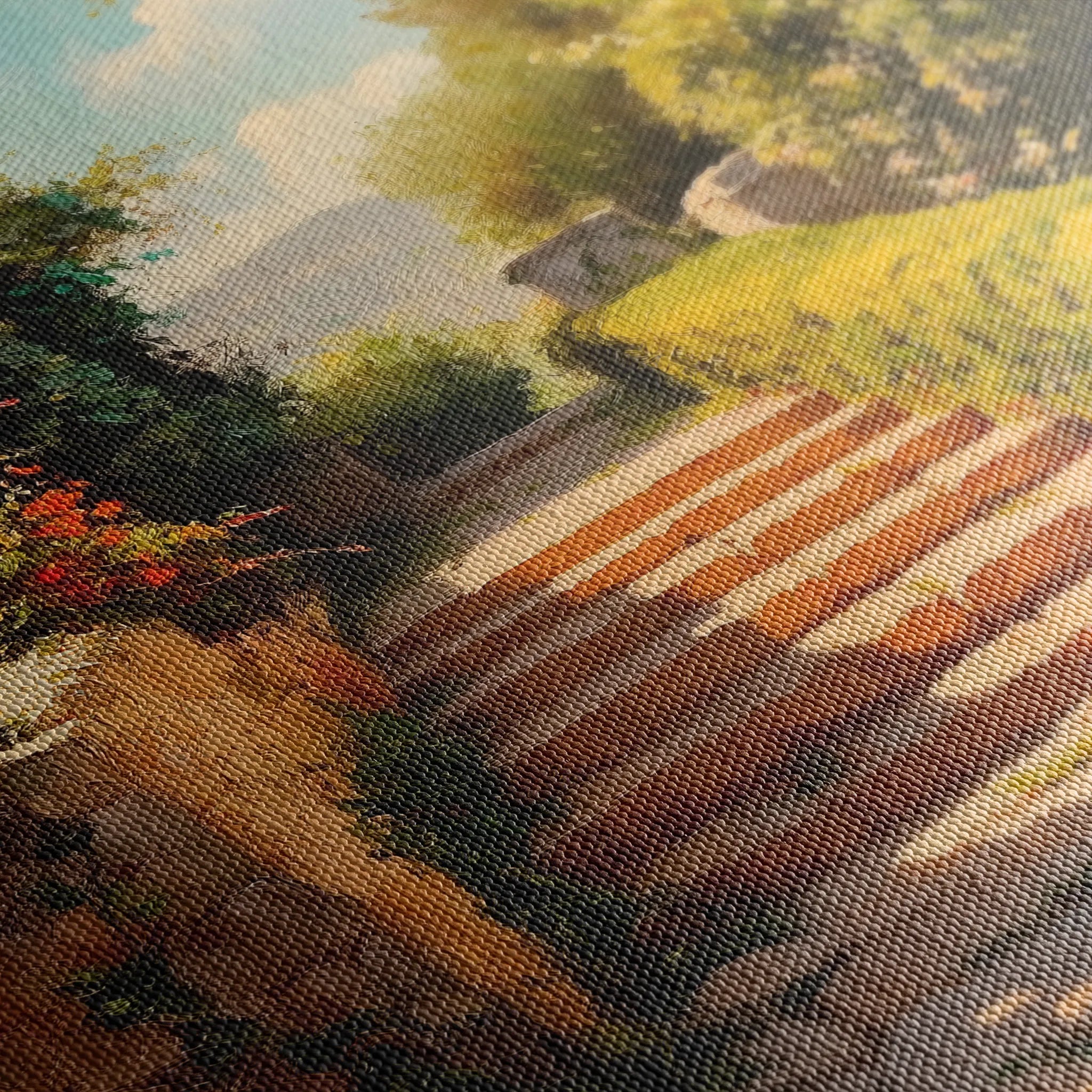 Landscape 408 Canvas Art 60 x 40 cm / Black