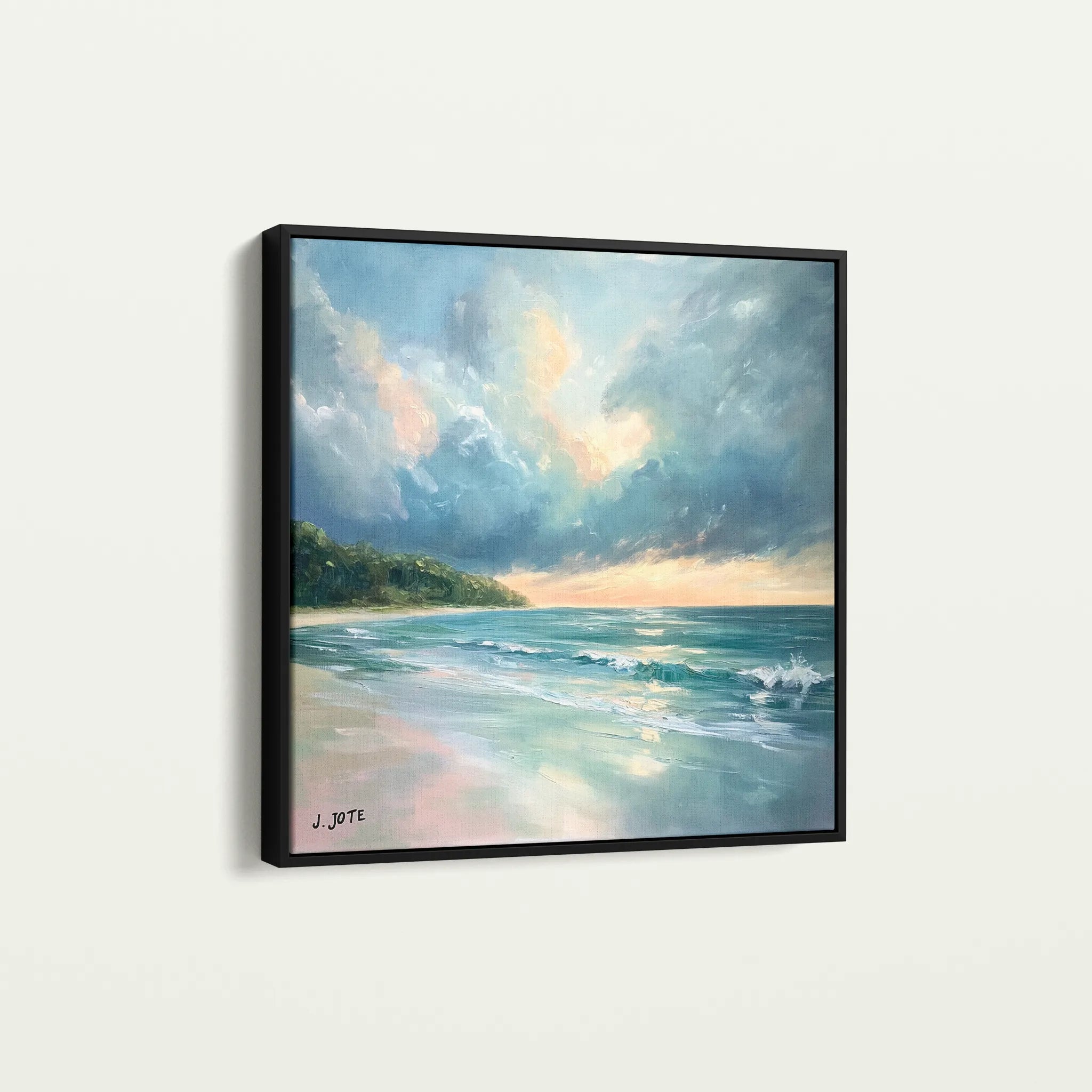 Landscape 411 Canvas Art 60 x 60 cm / Black