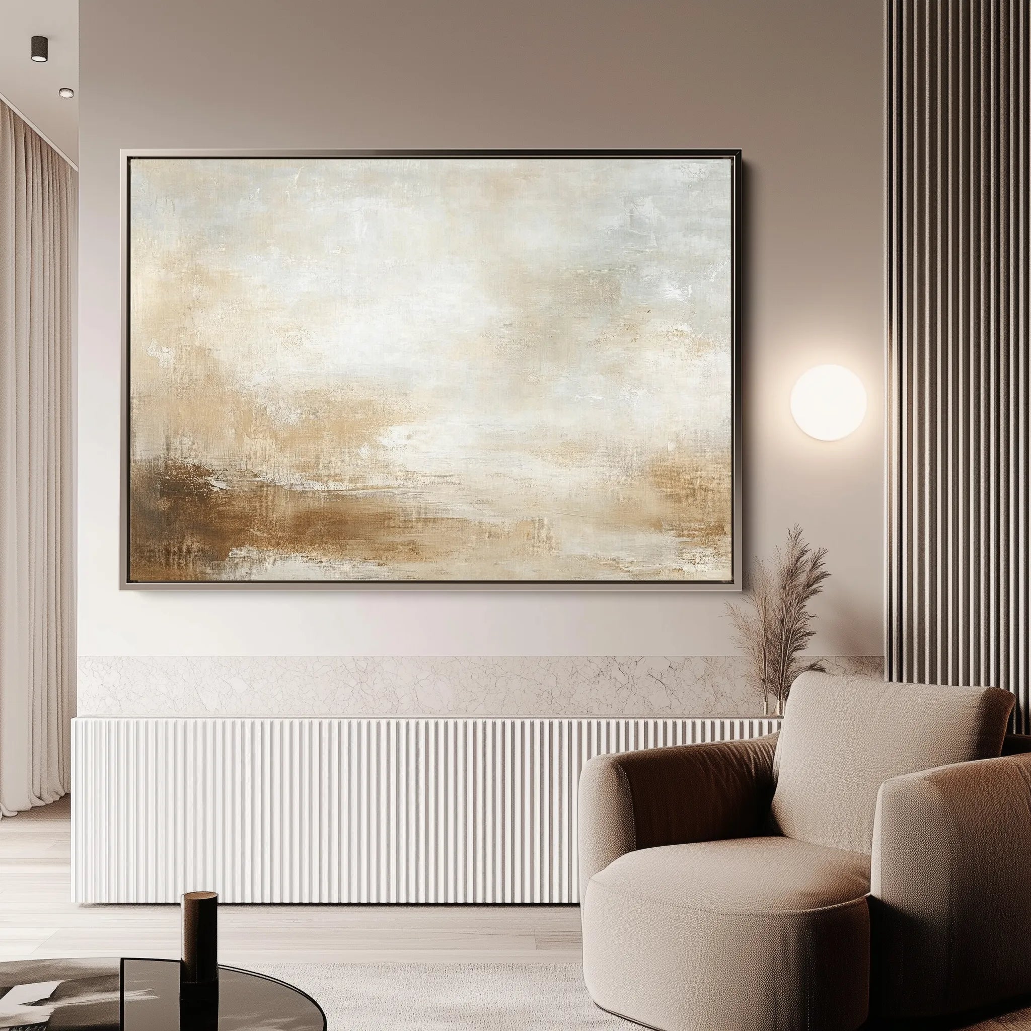 Abstract 412 Canvas Art 60 x 40 cm / Black