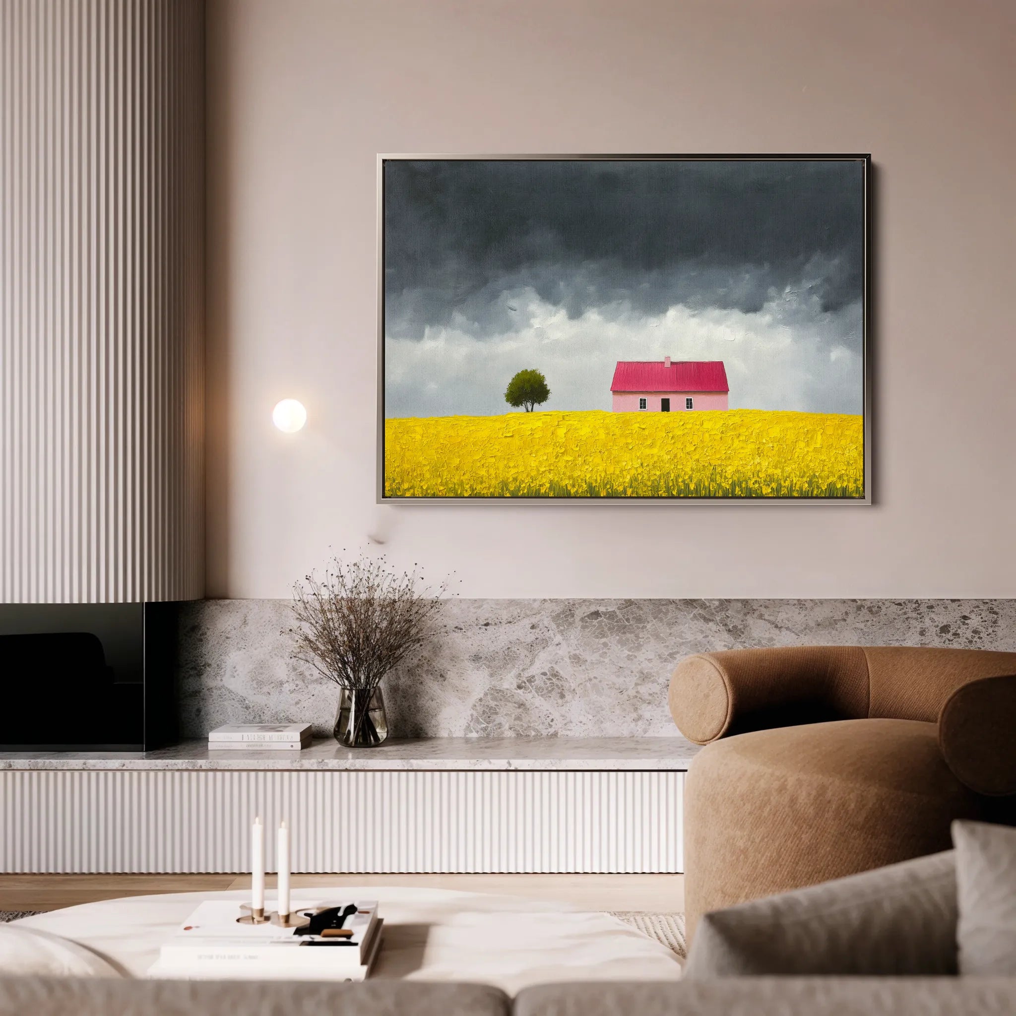 Landscape 412 Canvas Art 60 x 40 cm / Black