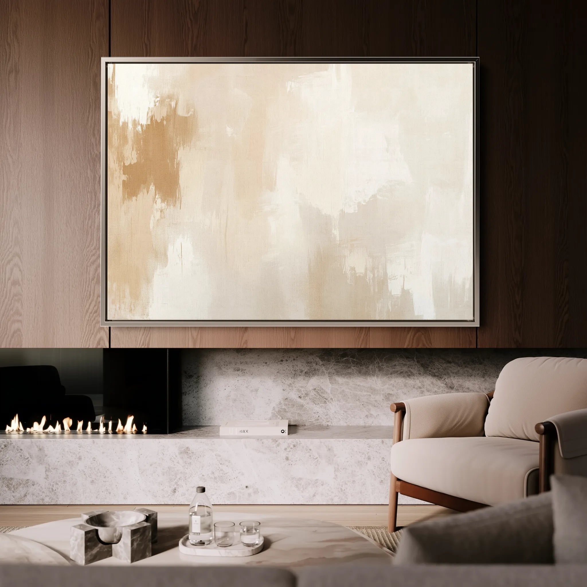 Abstract 413 Canvas Art 60 x 40 cm / Black