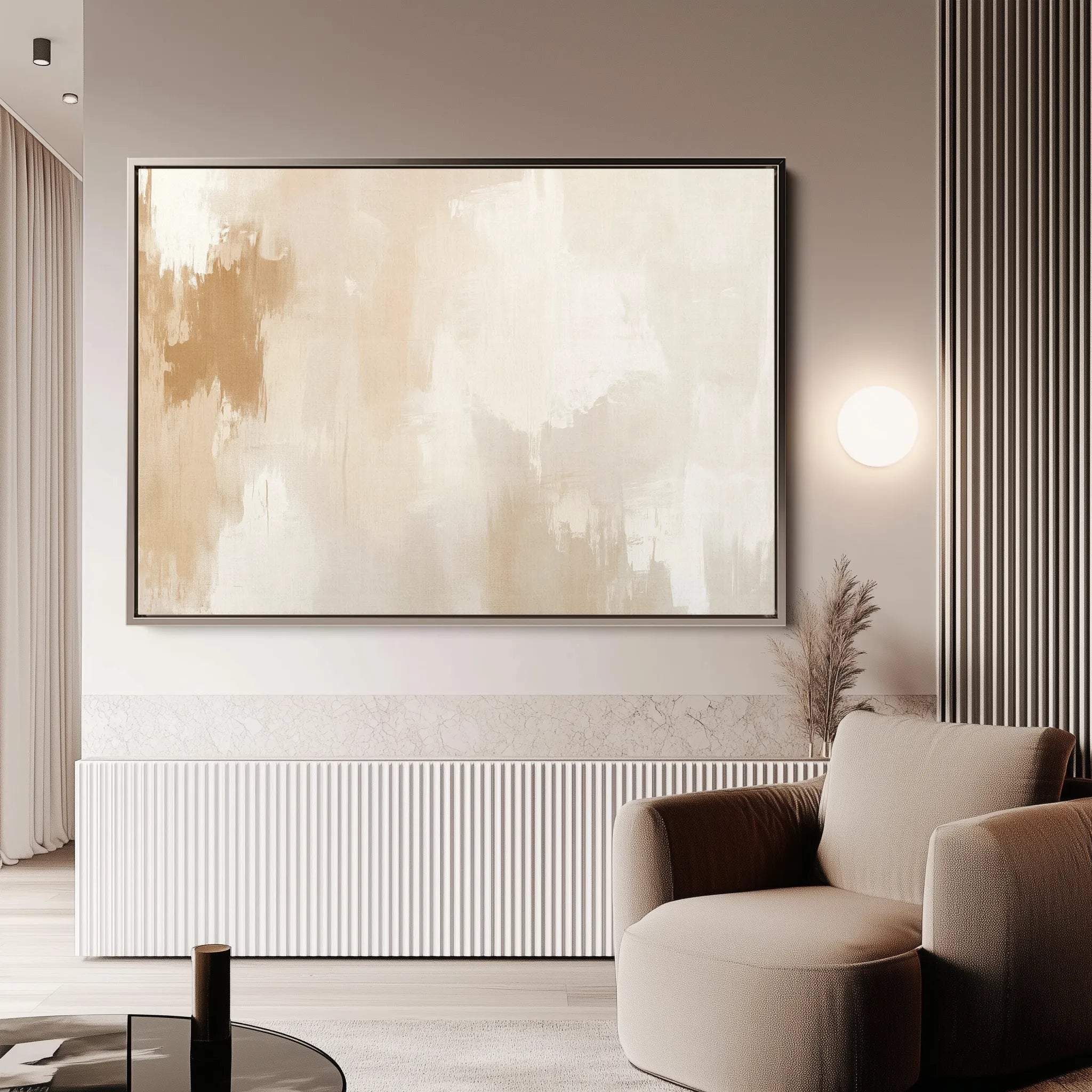 Abstract 413 Canvas Art 60 x 40 cm / Black