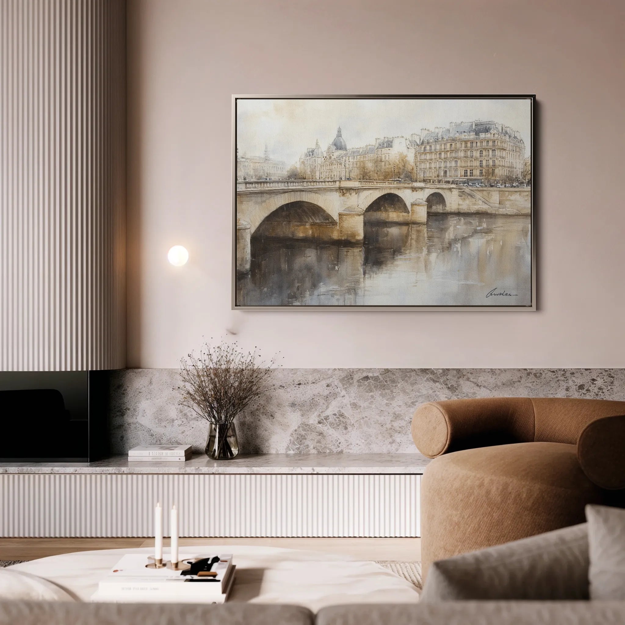 Landscape 414 Canvas Art 60 x 40 cm / Black