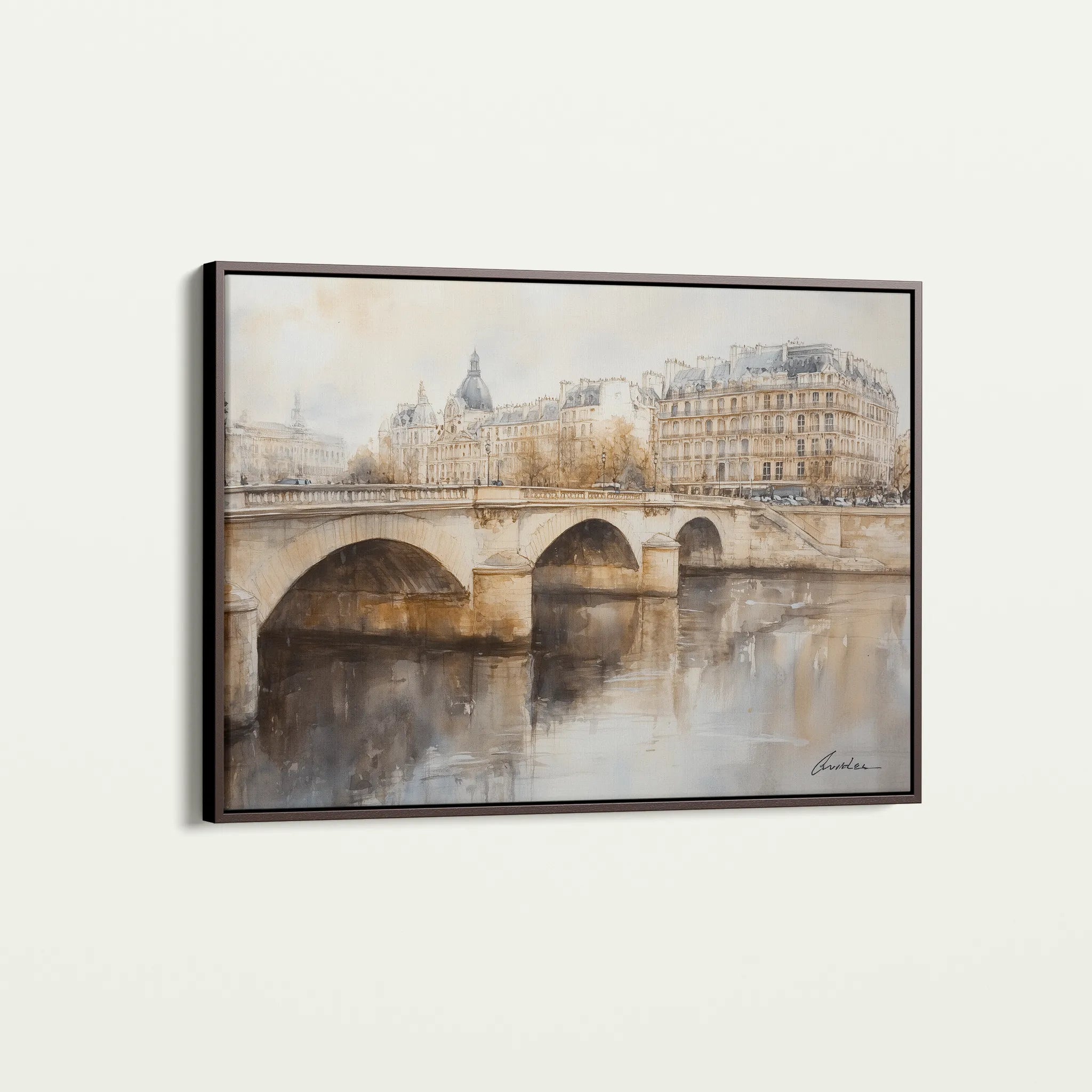 Landscape 414 Canvas Art 60 x 40 cm / Black