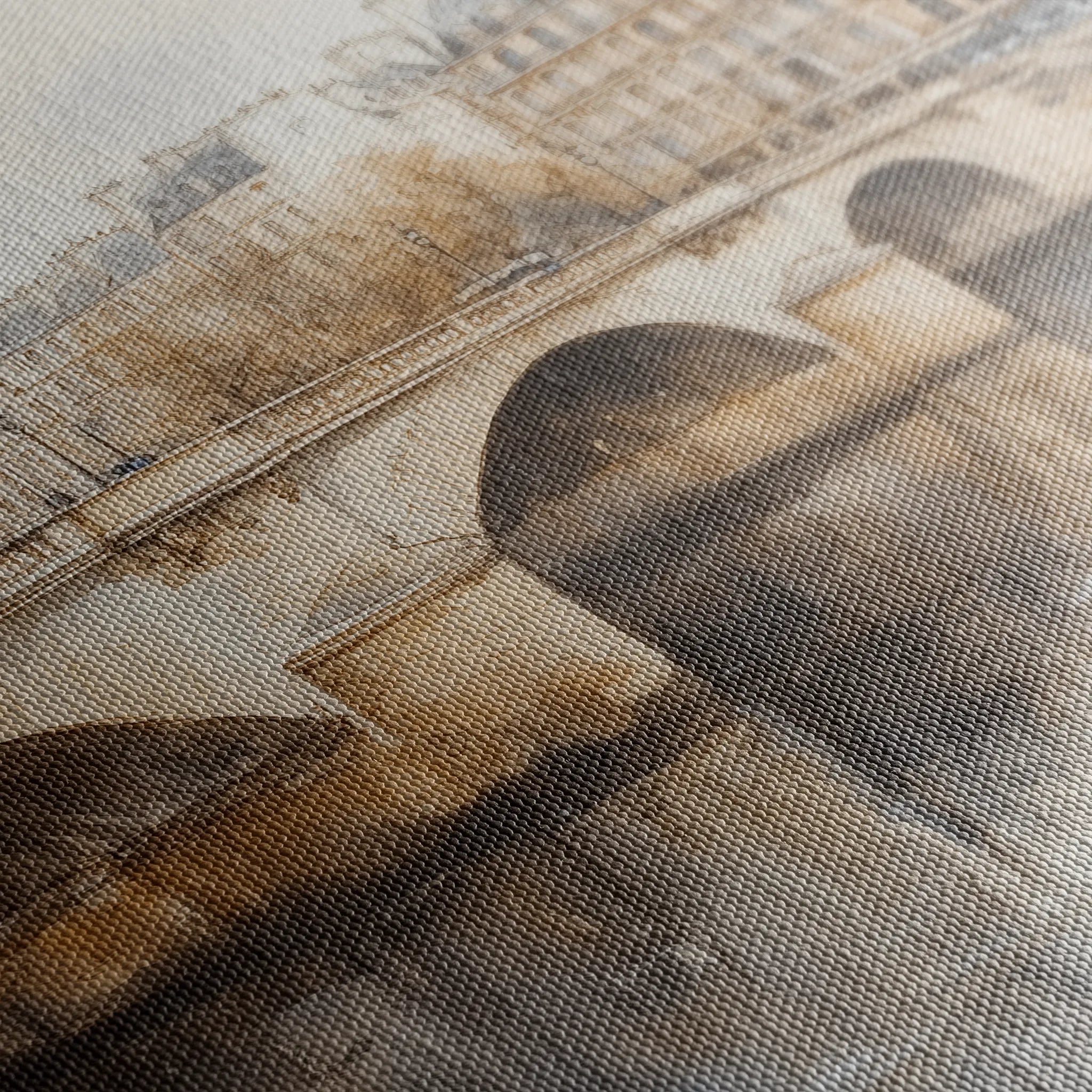 Landscape 414 Canvas Art 60 x 40 cm / Black