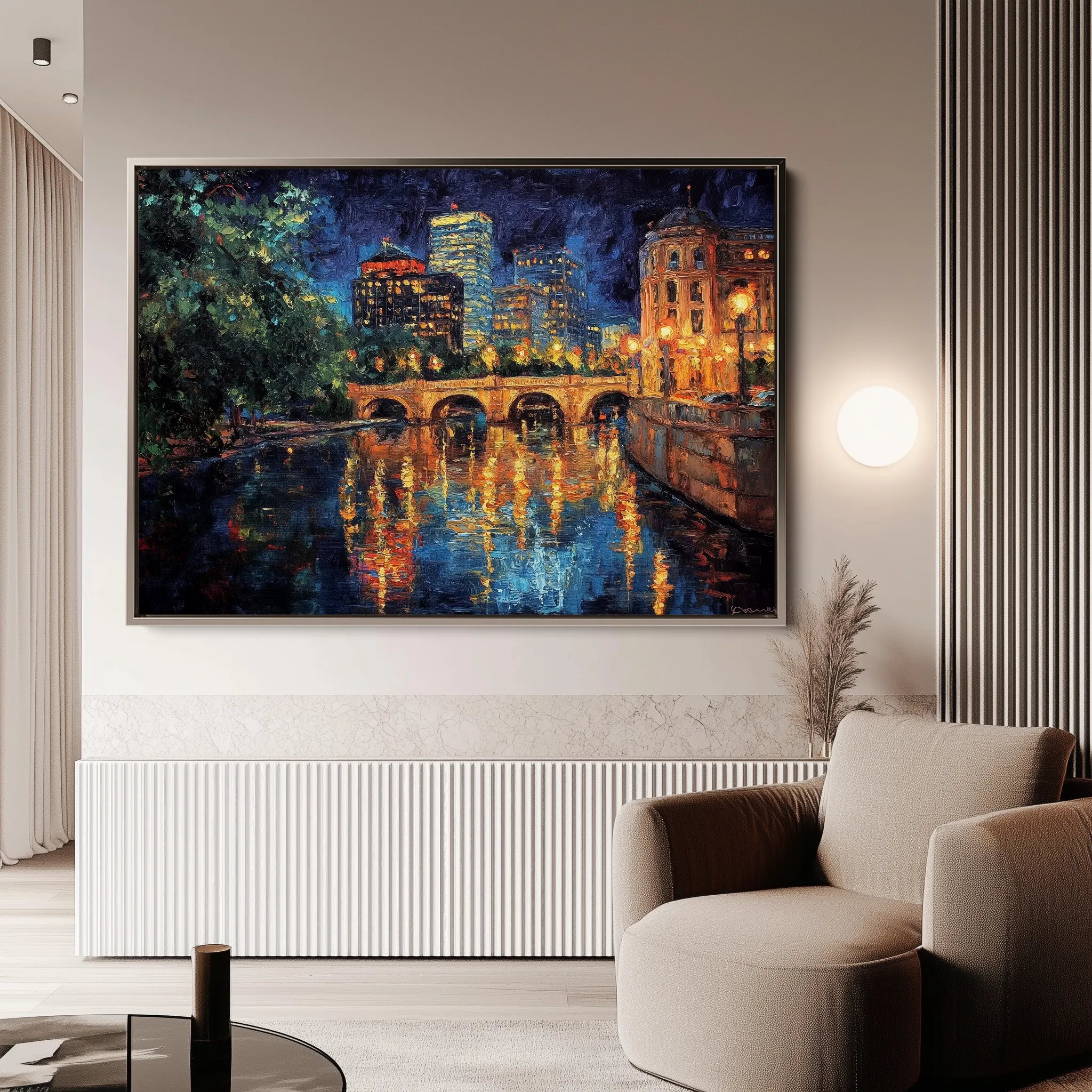 Landscape 415 Canvas Art 60 x 40 cm / Black