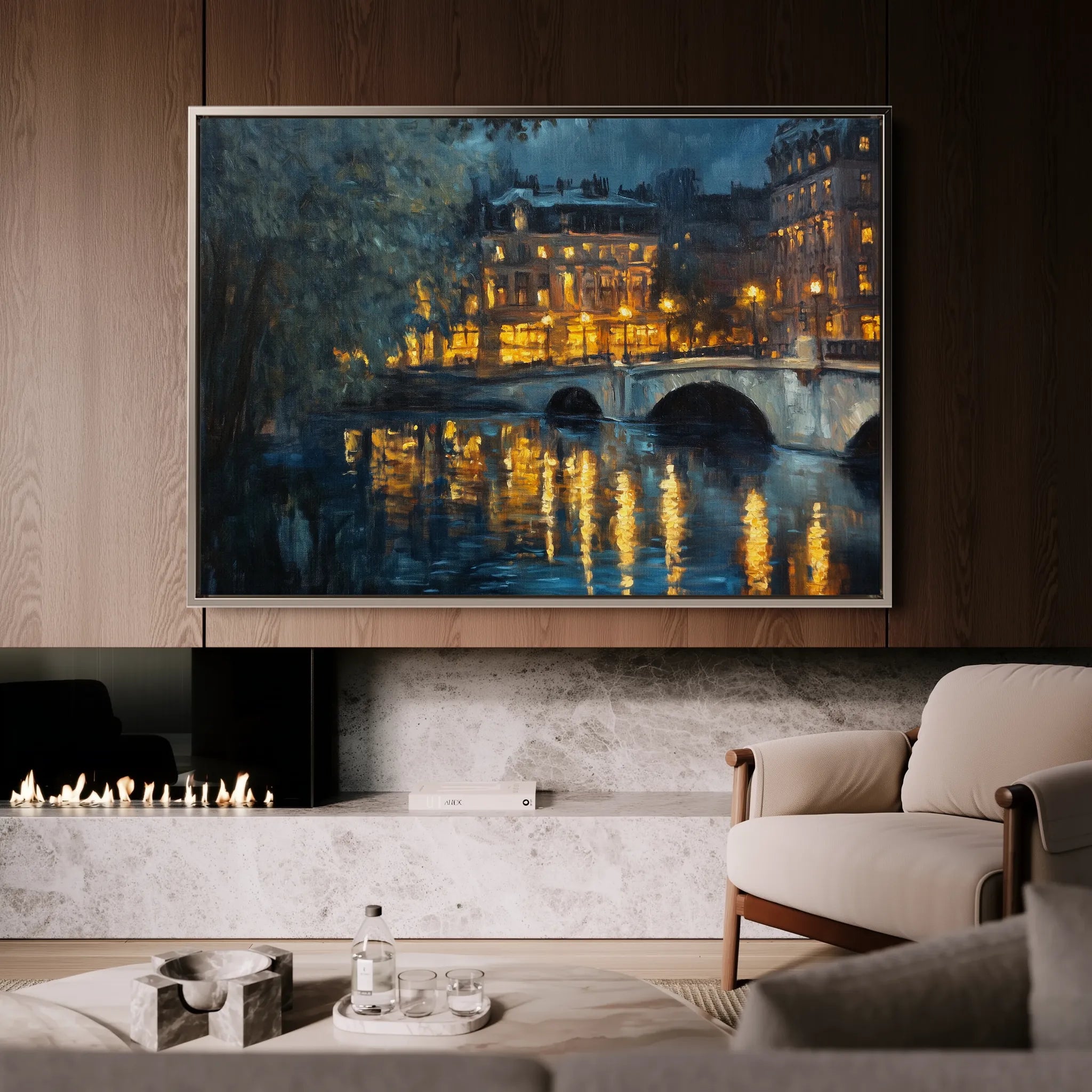 Landscape 416 Canvas Art 60 x 40 cm / Black