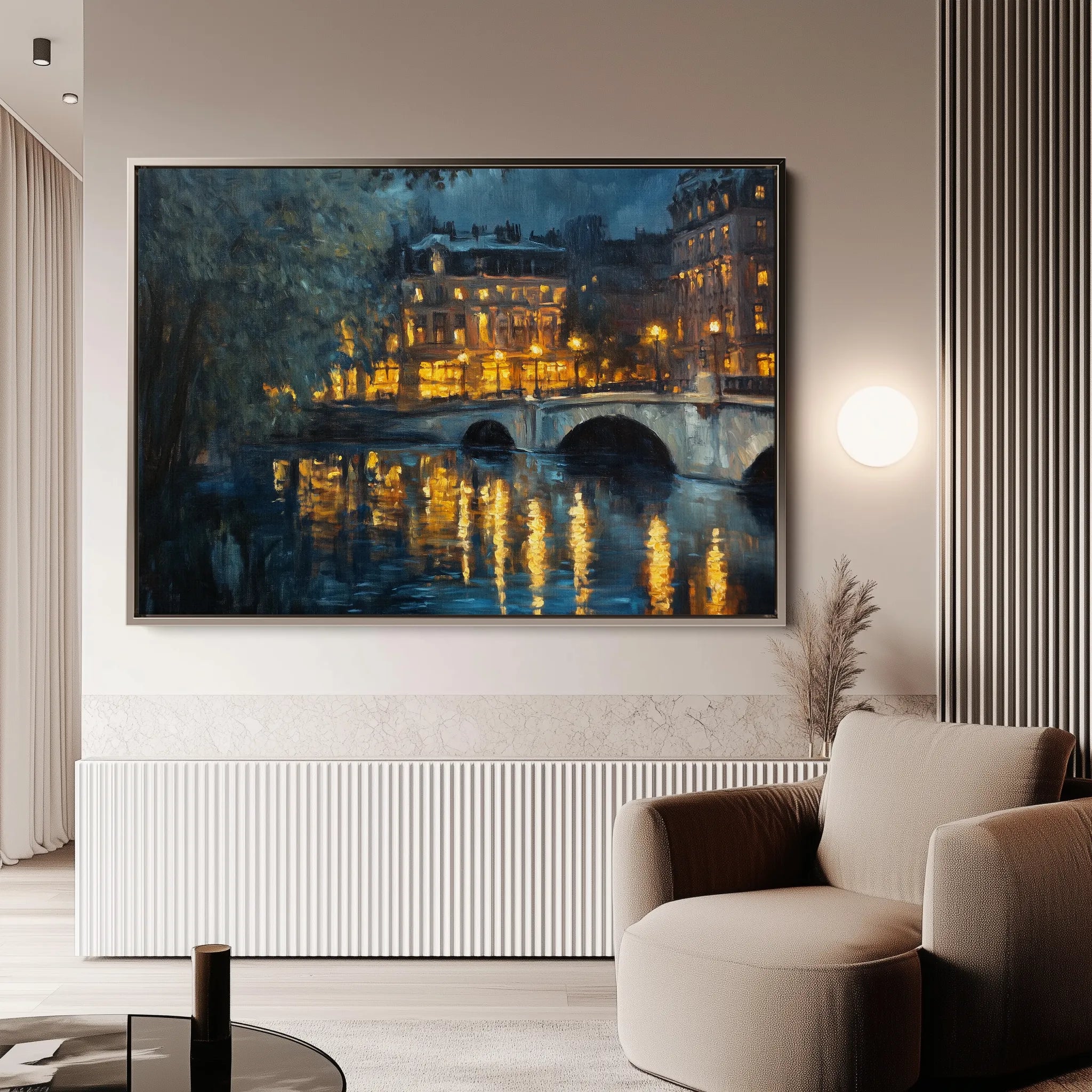 Landscape 416 Canvas Art 60 x 40 cm / Black