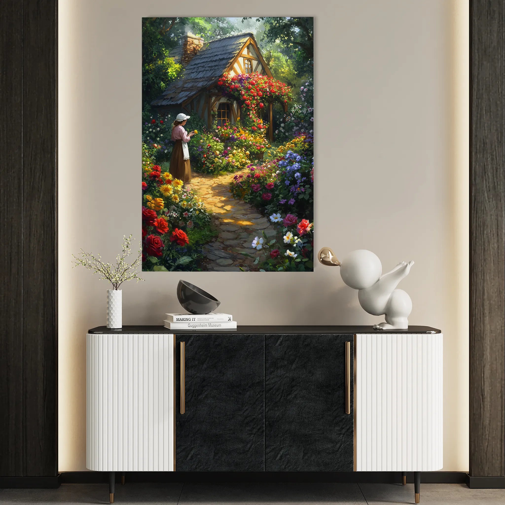 Landscape 418 Canvas Art 60 x 40 cm / Black