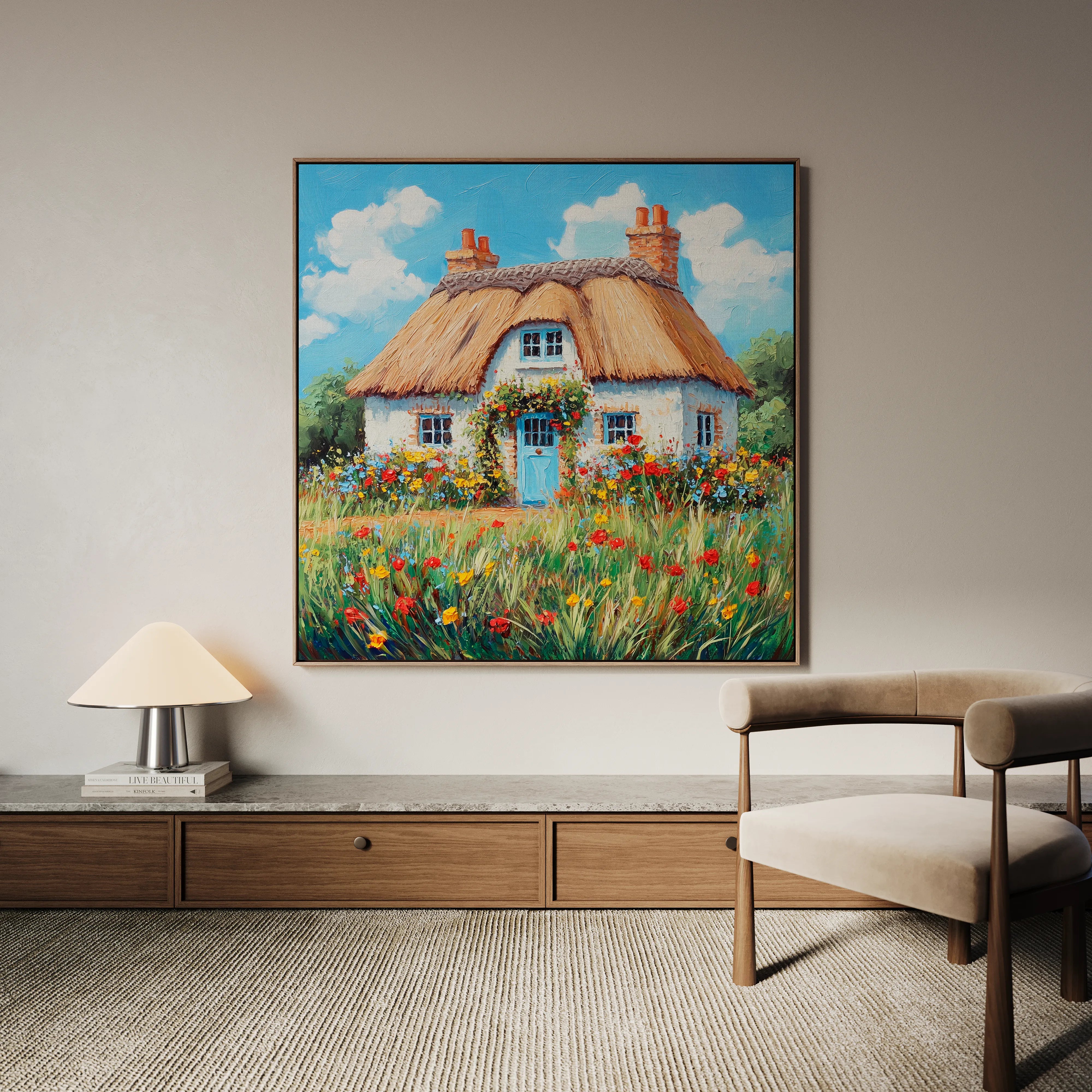 Landscape 420 Canvas Art 60 x 60 cm / Black
