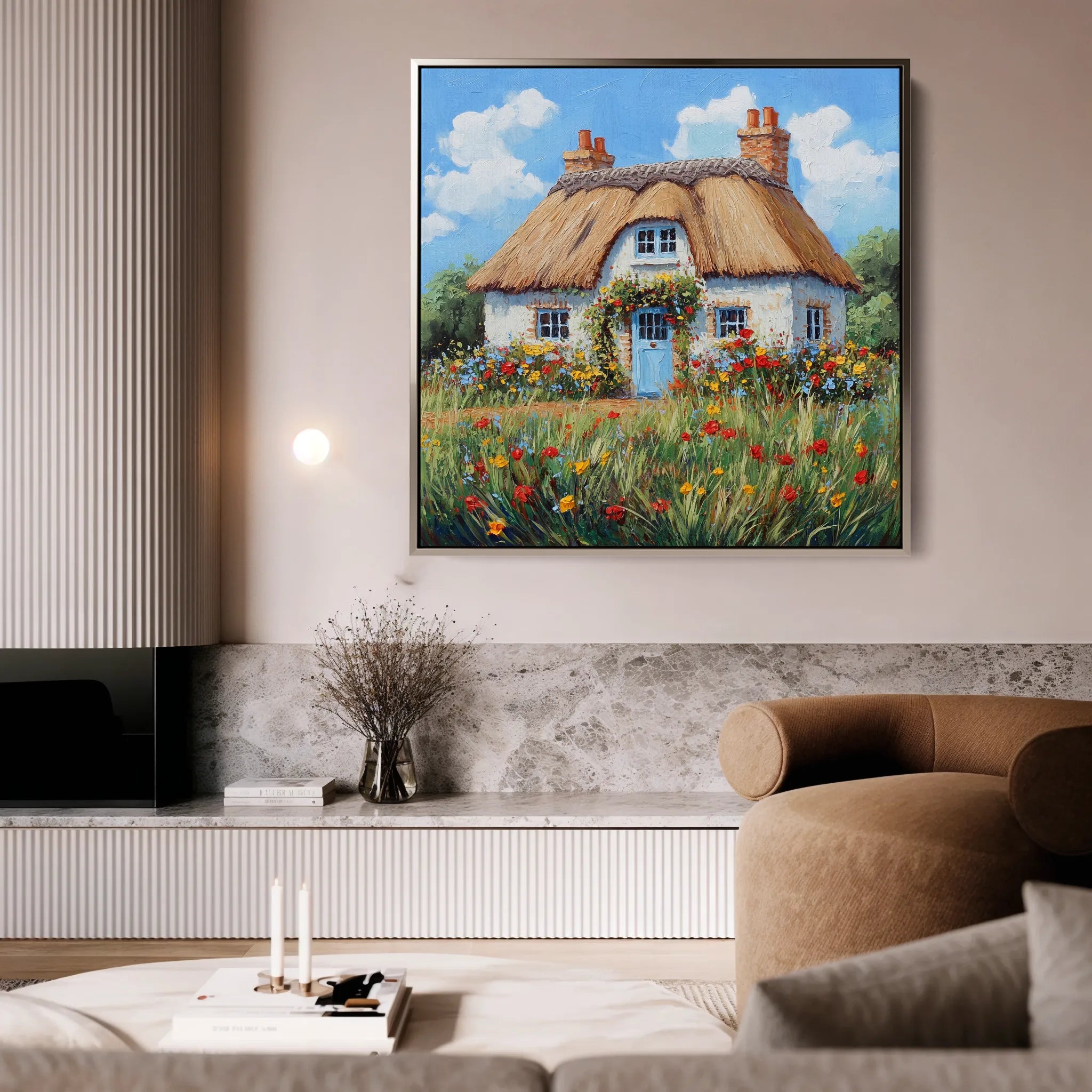Landscape 420 Canvas Art 60 x 60 cm / Black