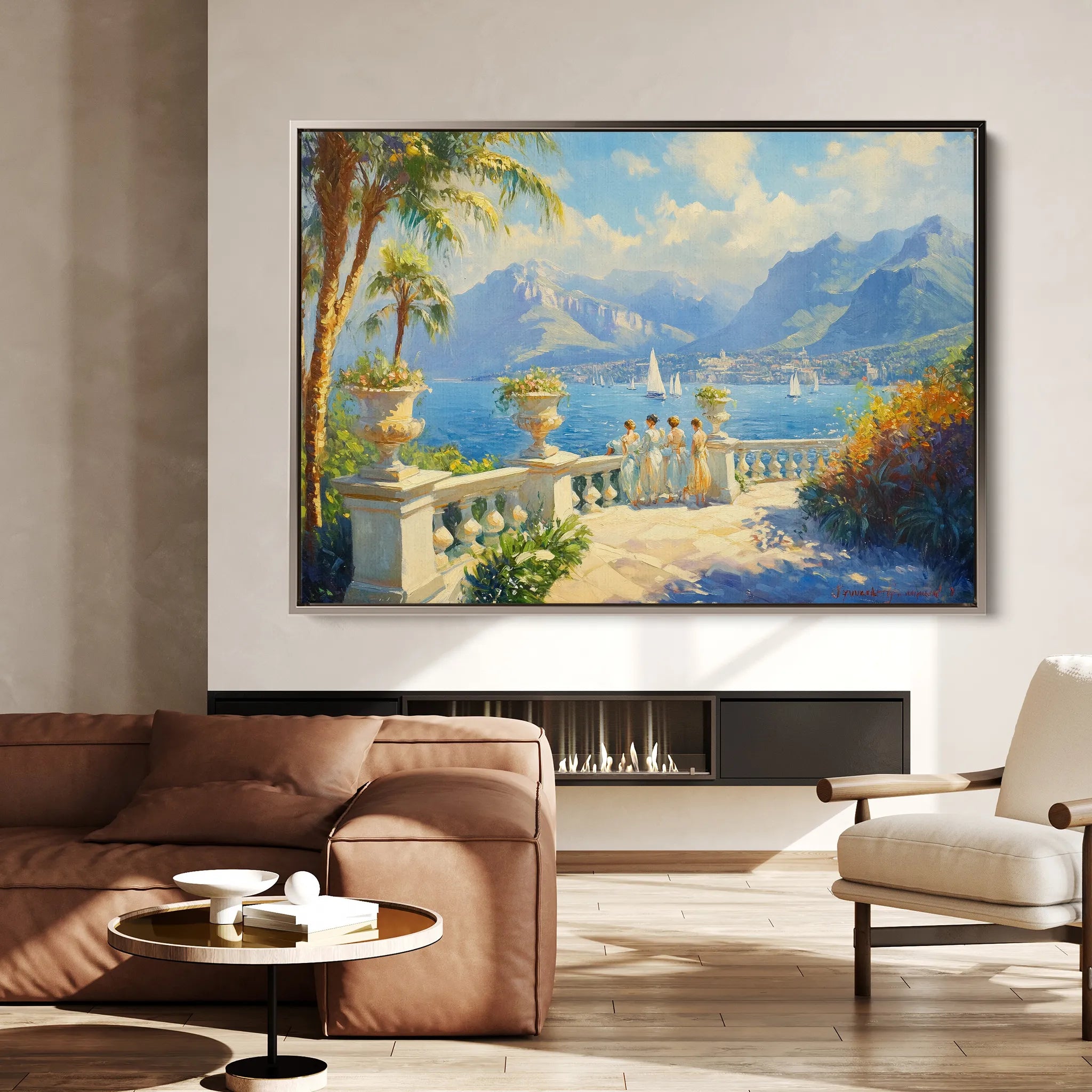 Landscape 421 Canvas Art 60 x 40 cm / Black