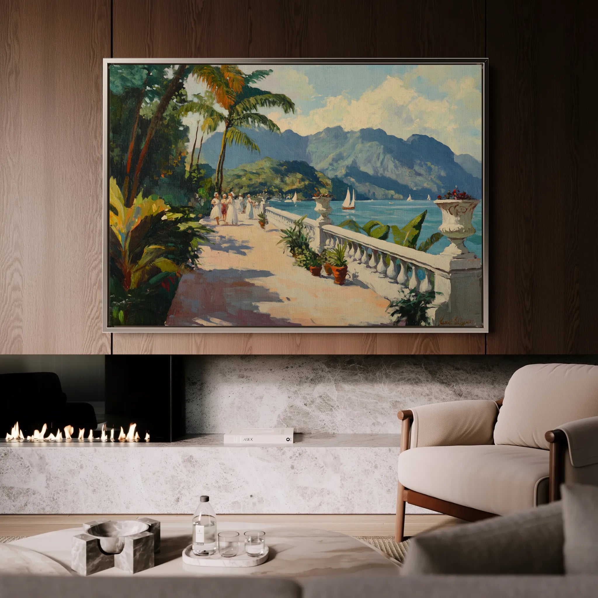 Landscape 422 Canvas Art 60 x 40 cm / Black