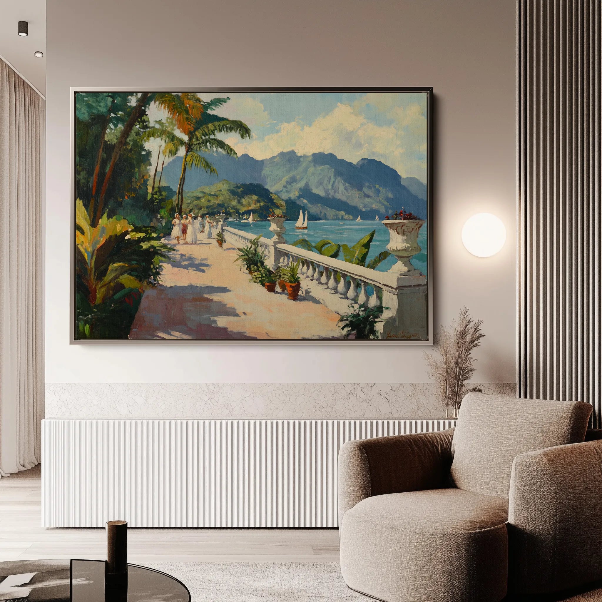 Landscape 422 Canvas Art 60 x 40 cm / Black